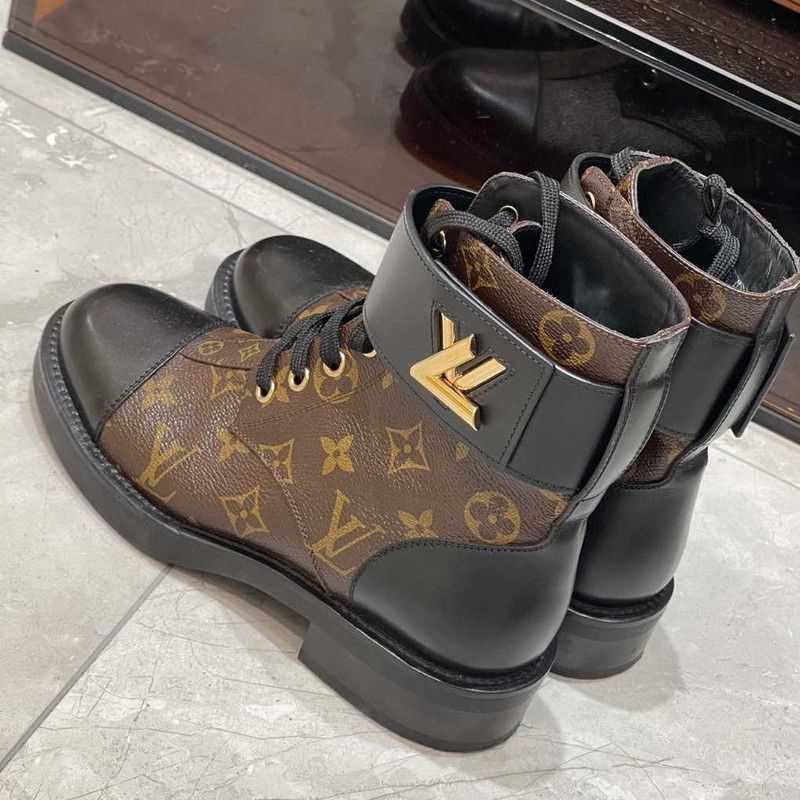 Louis Vuitton Louis Vuitton Wonderland Monogram Brown Martin Boots -2508 Size US 4 / IT 34 - 2 Thumbnail