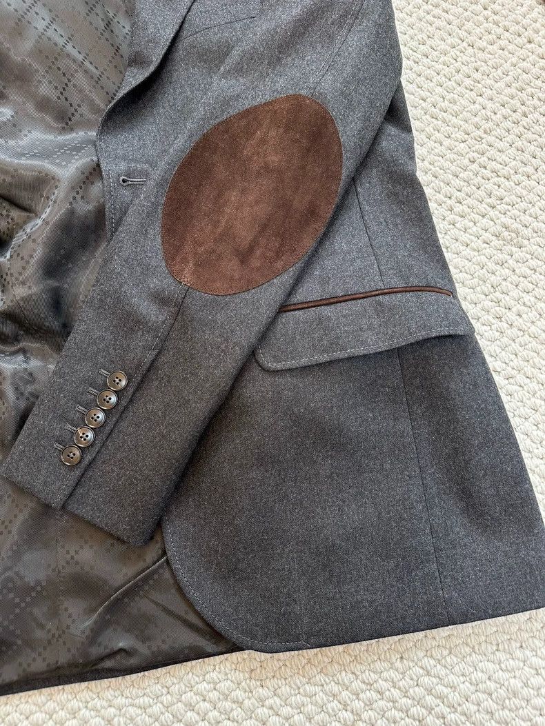 Gucci Gucci Gray wool suede suit Size 44R - 7 Thumbnail