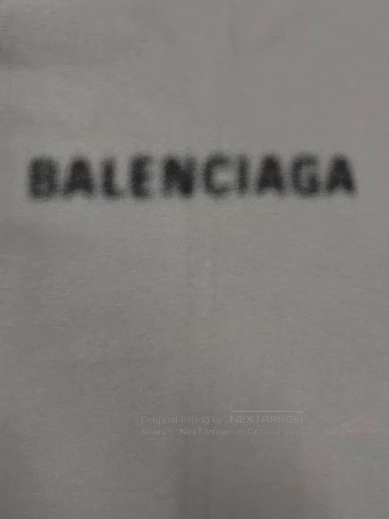 Balenciaga Balenciaga Solid color letter print ripped round neck shor Size US XXS / EU 40 - 3 Thumbnail