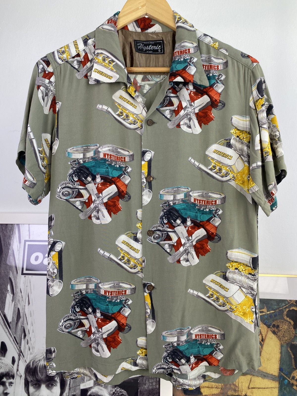 Hysteric Glamour 90’s Hysteric Engine All Over Print Rayon button ip Size US M / EU 48-50 / 2 - 1 Thumbnail