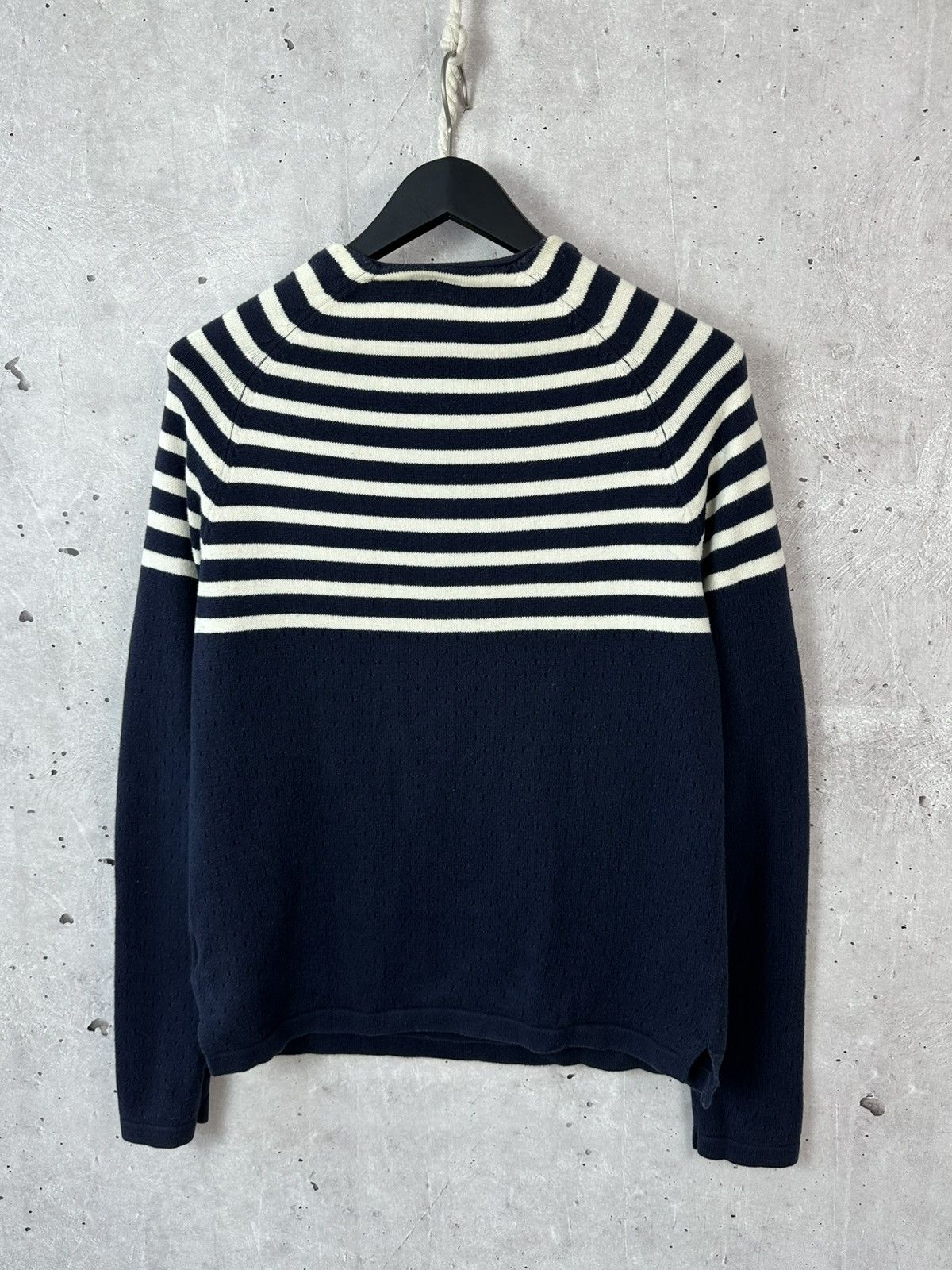 YMC YMC Stripped Navy Blue Cotton Men’s Sweater Size US M / EU 48-50 / 2 - 7 Thumbnail