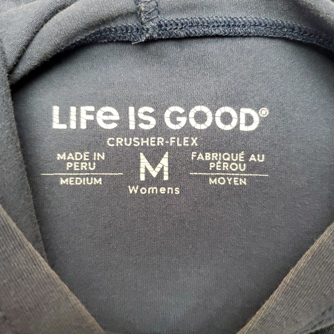 Life is Good VINTAGE Life is Good Hoodie Women M Blue Crusher Flex 4 Way Performance Optimist Outdoor Shirt Womens M Blue Logo Pattern Solid Hoodie Size M / US 6-8 / IT 42-44 - 5 Thumbnail