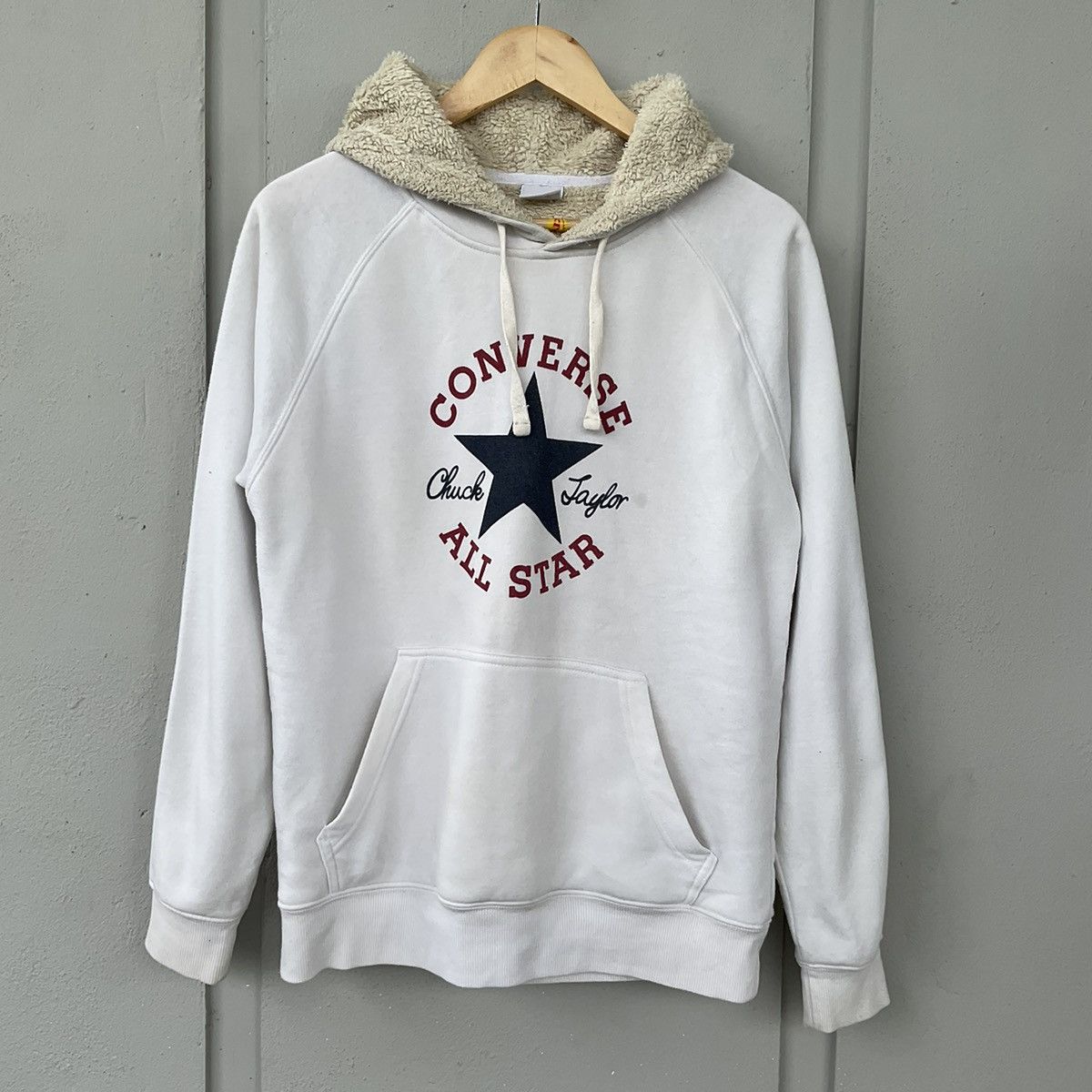 Converse × Vintage Converse All Star Chuck Taylor Sherpa Hoodie Size US L / EU 52-54 / 3 - 5 Thumbnail