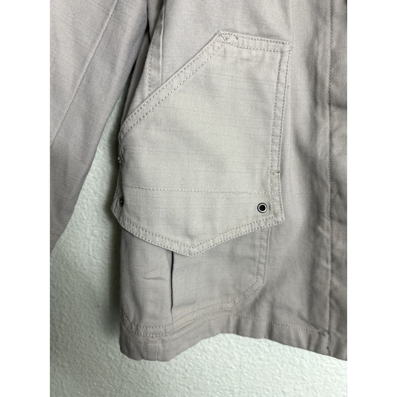 J.Crew J.CREW Women’s Small Beige Canvas Cotton Field Jacket Hunting Button Up Pockets Military Jacket Women S Beige Canvas Pockets Size S / US 4 / IT 40 - 6 Thumbnail