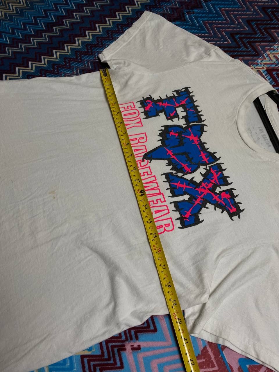 Fox Racing Streetwear T-Shirt Fox Racing big logo white Y2K Vintage Size US L / EU 52-54 / 3 - 13 Thumbnail