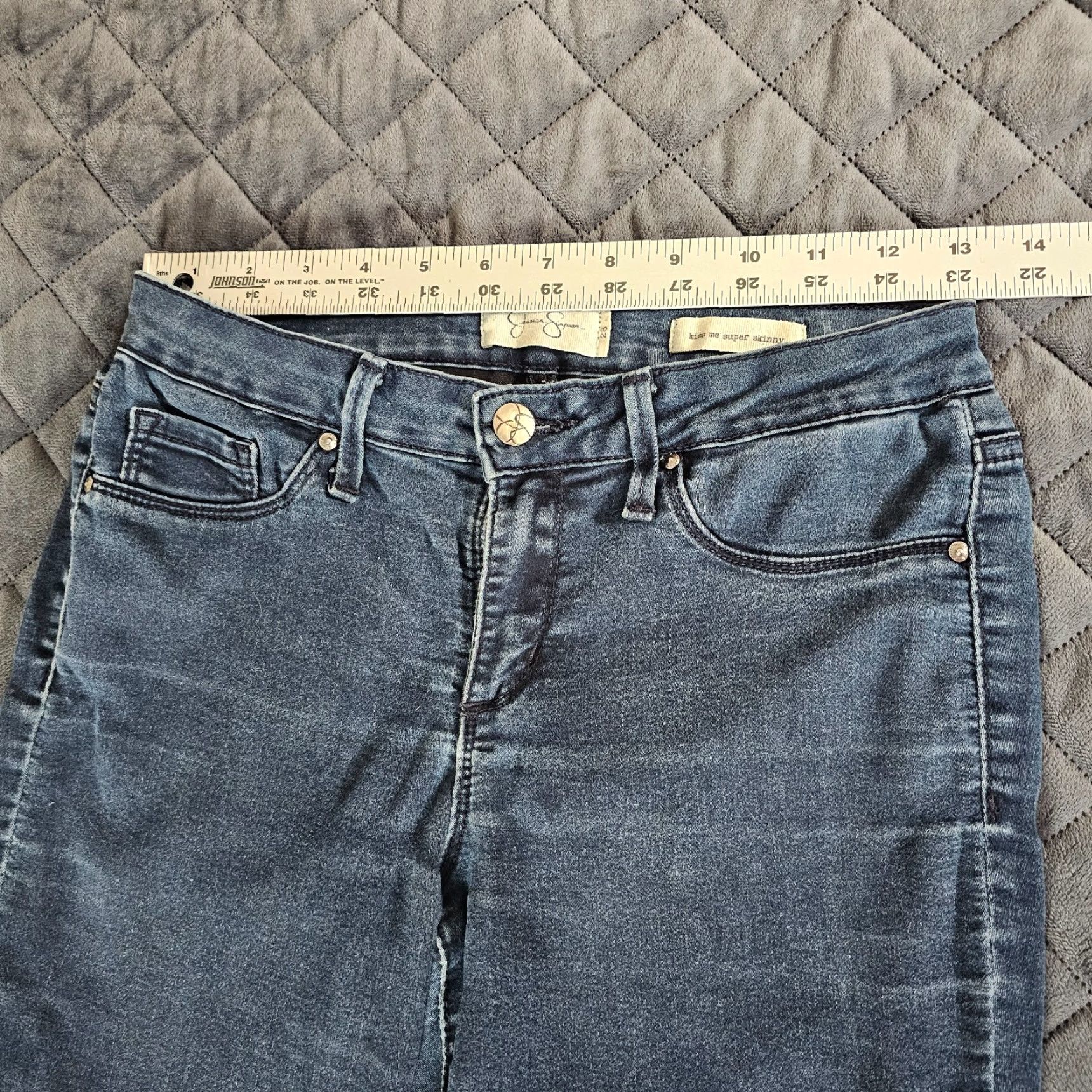 Jessica Simpson Jessica Simpson Jeans Women's Size 28 Kiss Me Super Skinny Stretch Dark Wash Denim Blue Size 28" / US 6 / IT 42 - 5 Thumbnail