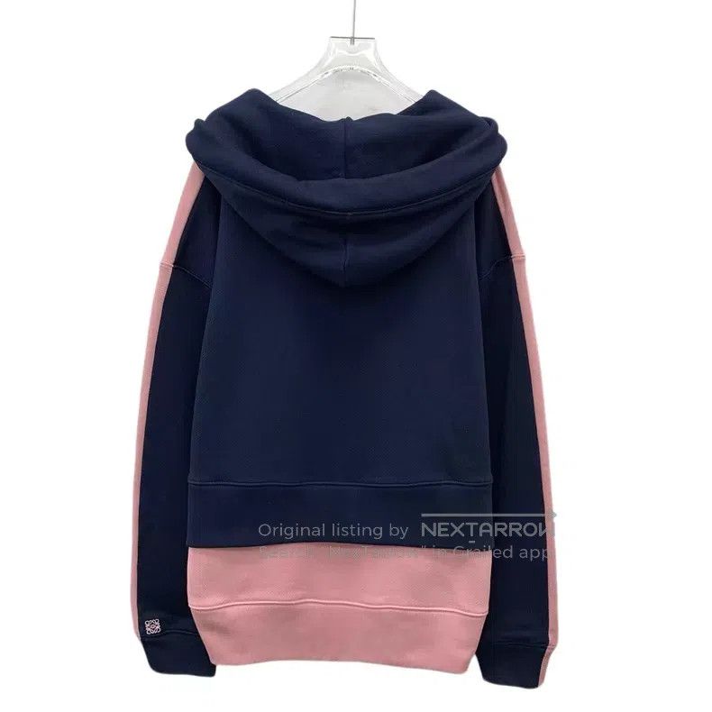 Loewe Loewe Pink logo embroidered cotton hooded drawstring long Size XL / US 12-14 / IT 48-50 - 2 Thumbnail