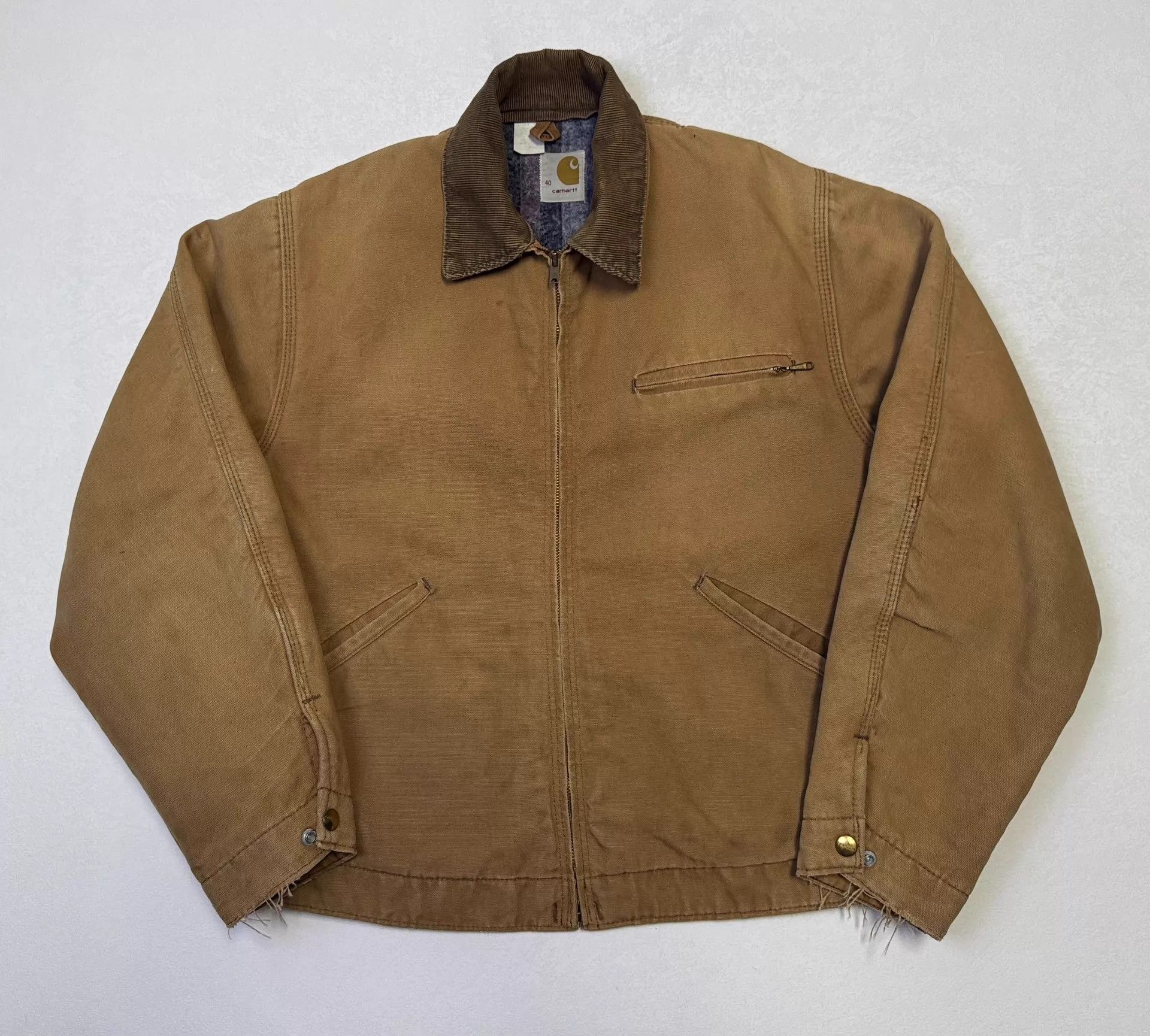 Carhartt Vintage Carhartt 6BLJ 85 Detroit Jacket Brown 40 Size US M / EU 48-50 / 2 - 2 Thumbnail