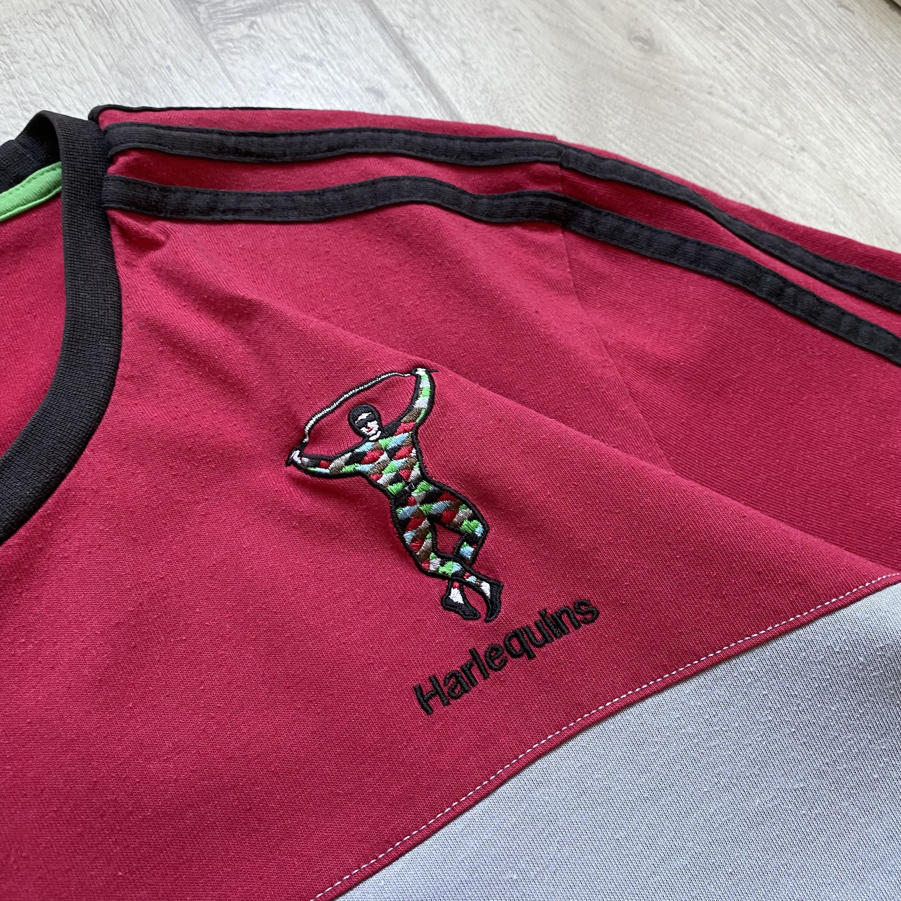 Adidas Vintage Adidas Harlequin England Rugby tee Jersey Distressed Size US L / EU 52-54 / 3 - 4 Thumbnail