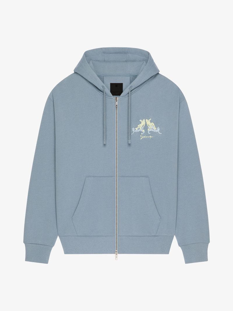 Givenchy o1n1vont0326 Zipped Hoodie in Blue Size US L / EU 52-54 / 3 - 1 Thumbnail