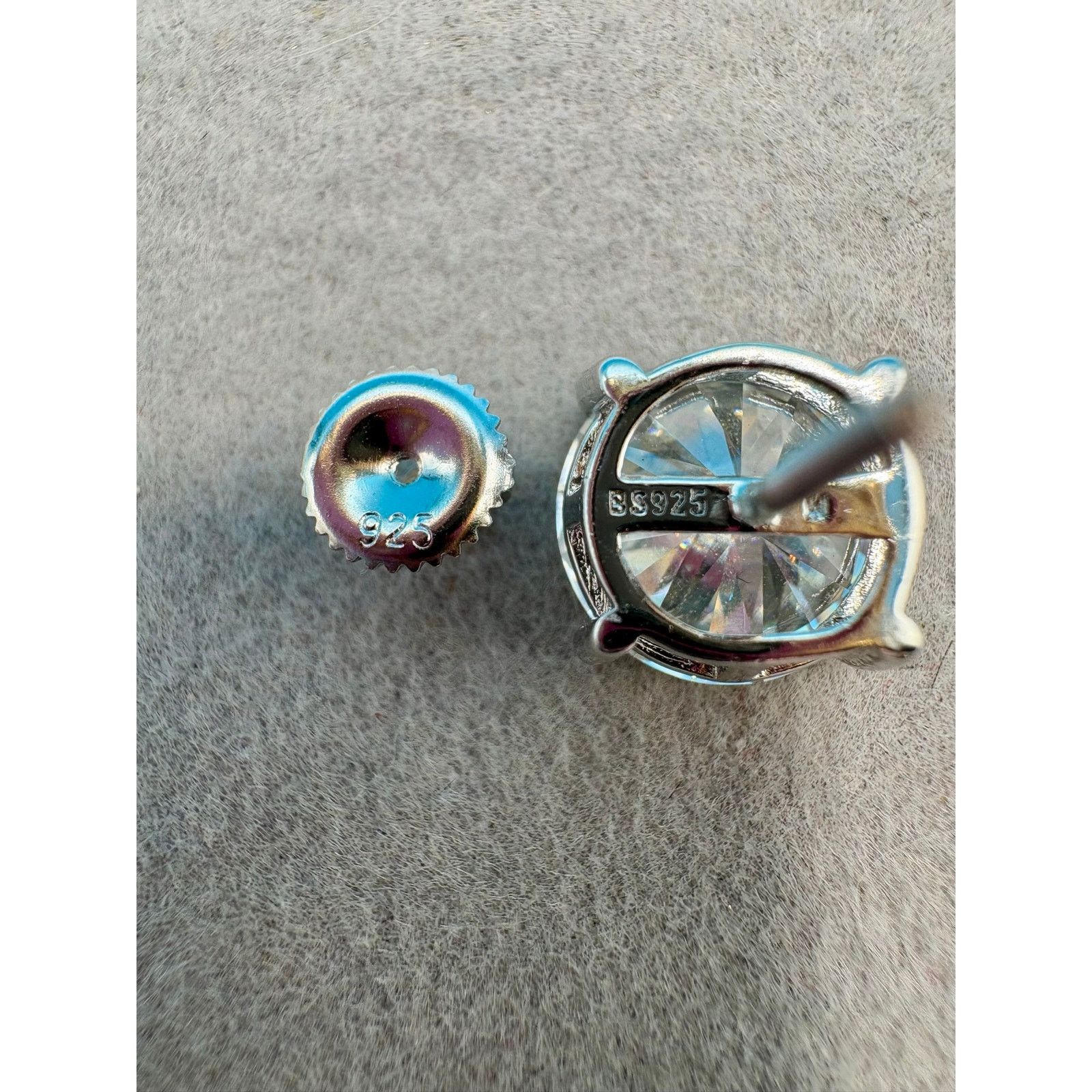 Jewelry NWT 8CTW Moissanite Stud Earrings - 925 Sterling Silver Size ONE SIZE - 3 Thumbnail
