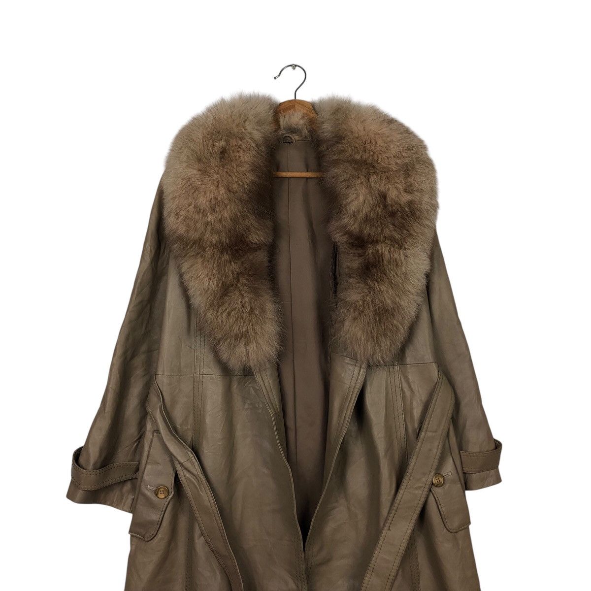 Japanese Brand 📌Vintage Long Leather Jacket Partina Double Breast Fur Size US M / EU 48-50 / 2 - 5 Thumbnail