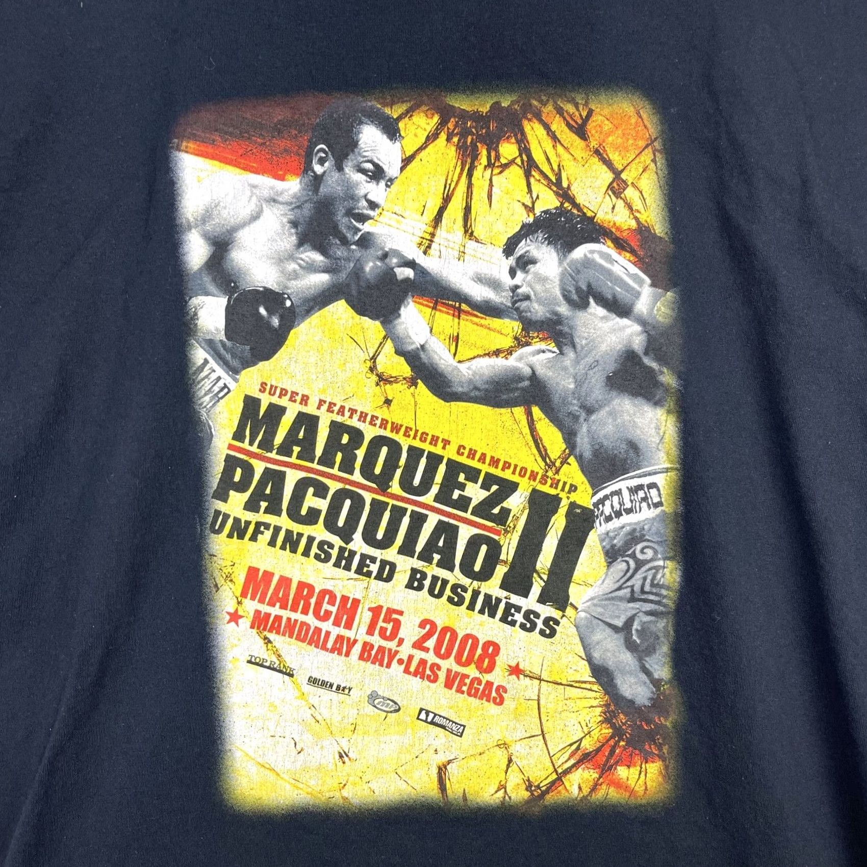 Gildan VINTAGE Gildan Ultra Cotton Marquez Pacquiao II Shirt Mens XL Black Graphic Print 2008 Mandalay Bay Las Vegas Sports Tee"} Size US XL / EU 56 / 4 - 4 Thumbnail