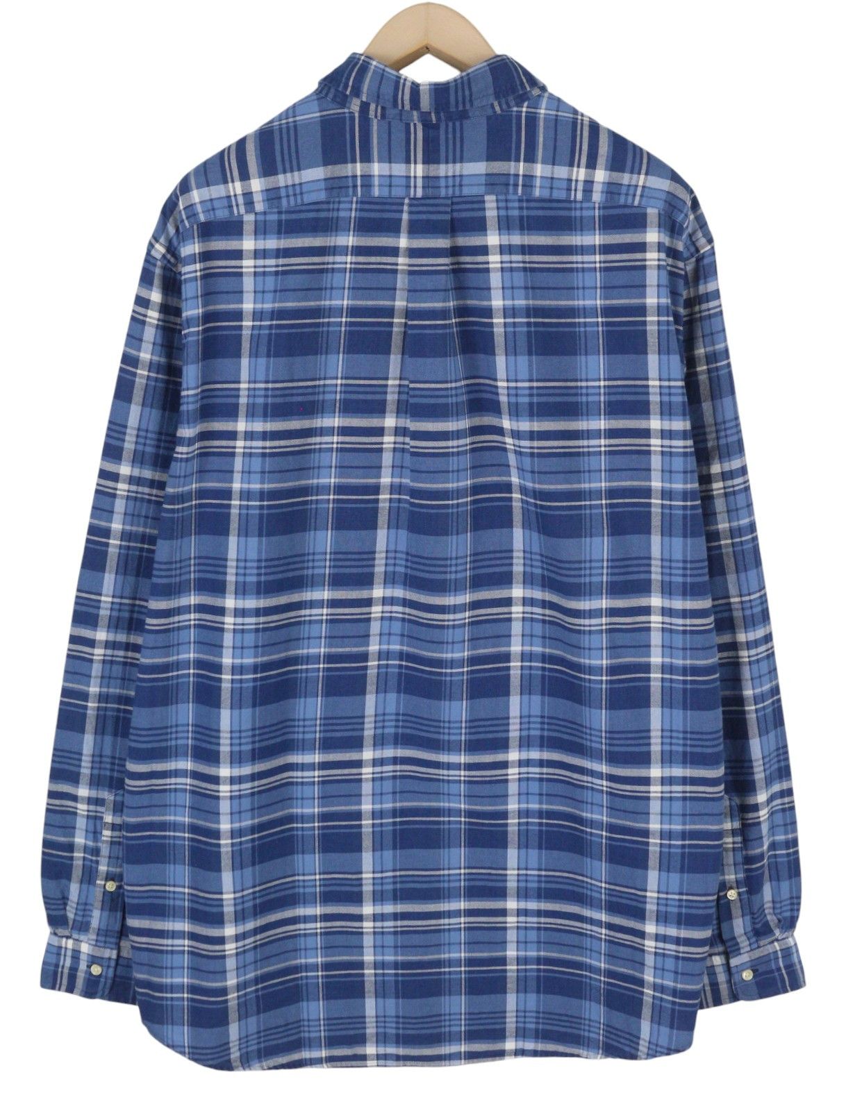 Ralph Lauren 2XL Blue Fit Indigo Oxford Plaid Button-Down Neck 87009 Size US XXL / EU 58 / 5 - 2 Thumbnail