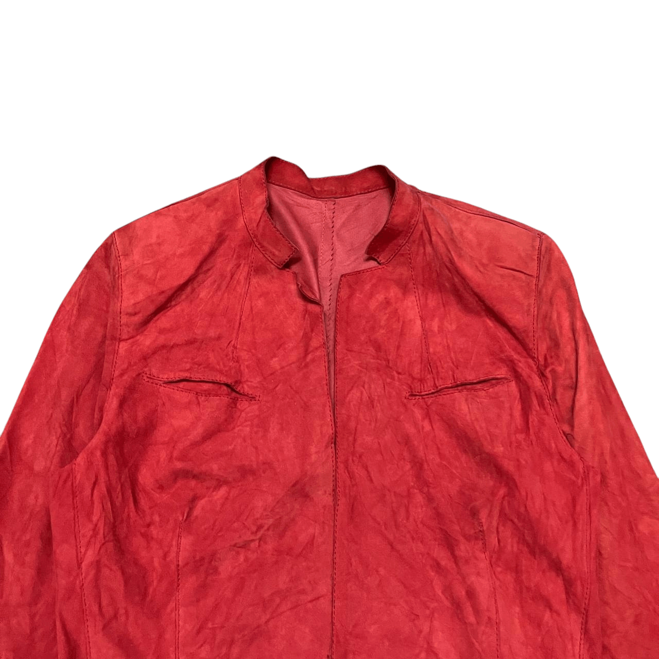 Vintage Vintage Sylvie Schimmel Paris Leather Jacket Buttonless Size S / US 4 / IT 40 - 2 Thumbnail