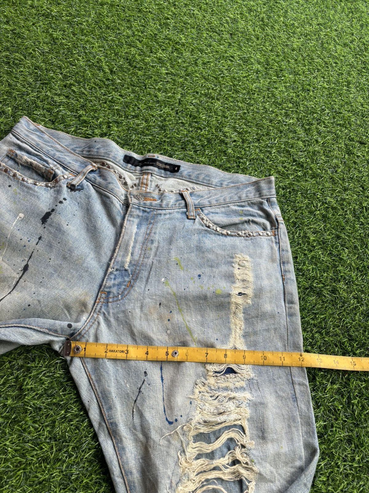If Six Was Nine Flare Schlussel Distressed Ifsixwasnine Style Jeans Size US 35 - 13 Thumbnail