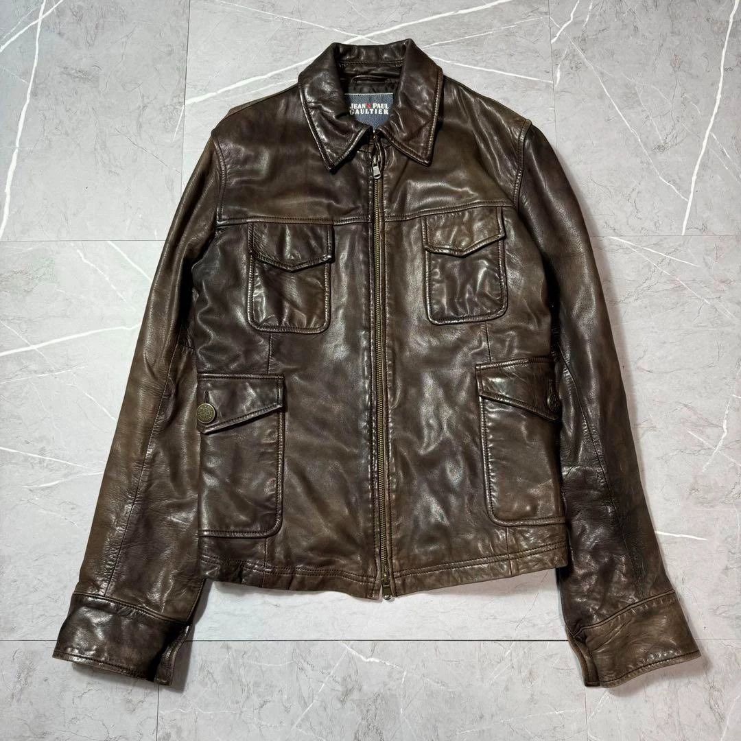 Jean Paul Gaultier Jean Paul Gaultier Cow leather zipper leather coat-2505 Size US M / EU 48-50 / 2 - 1 Thumbnail