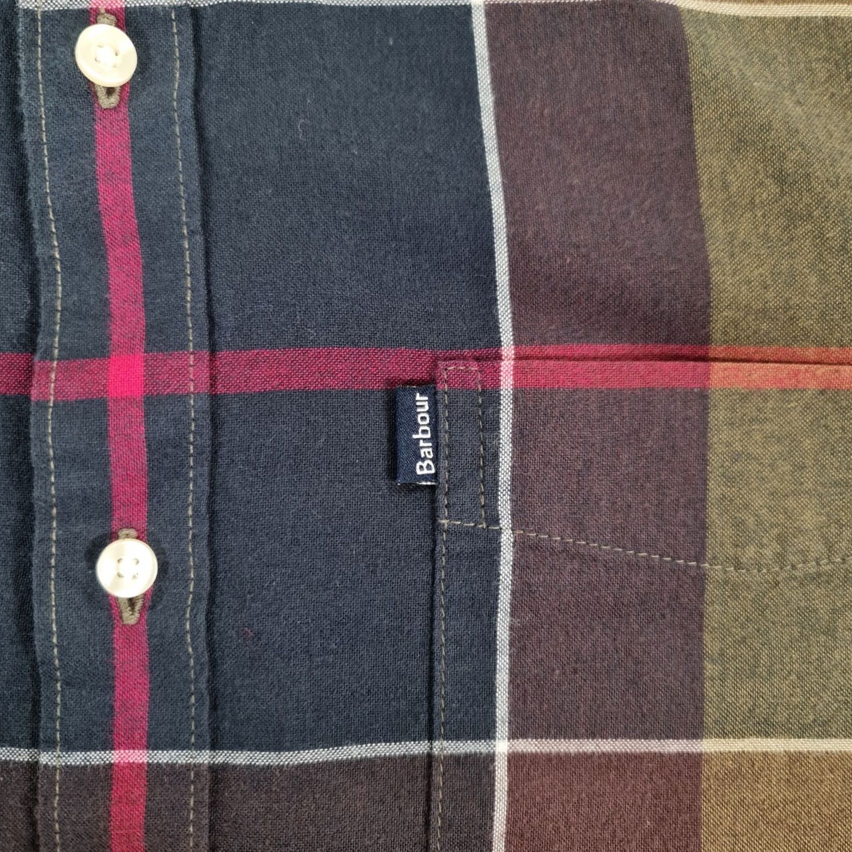 Barbour Barbour Mens Shirt Green Endsleigh Tartan Plaid Cotton Country Shirt Small Casual Mens Regular Long Sleeve Button-Up Chest Pocket Size US S / EU 44-46 / 1 - 4 Thumbnail