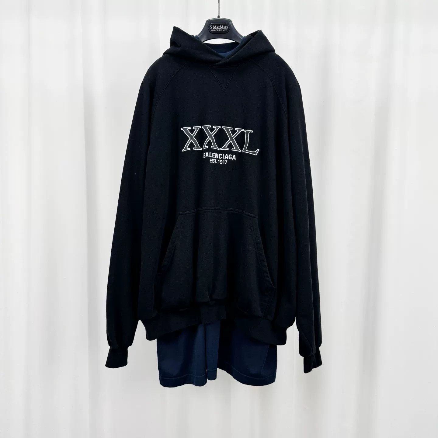 Balenciaga Balenciaga Embroidered Lettered Hoodie Sweatshirt Size US S / EU 44-46 / 1 - 1 Thumbnail
