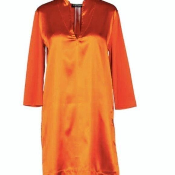TWINSET Twinset Satin Jersey Dress with wide sleeves orange L Size L / US 10 / IT 46 - 1 Thumbnail