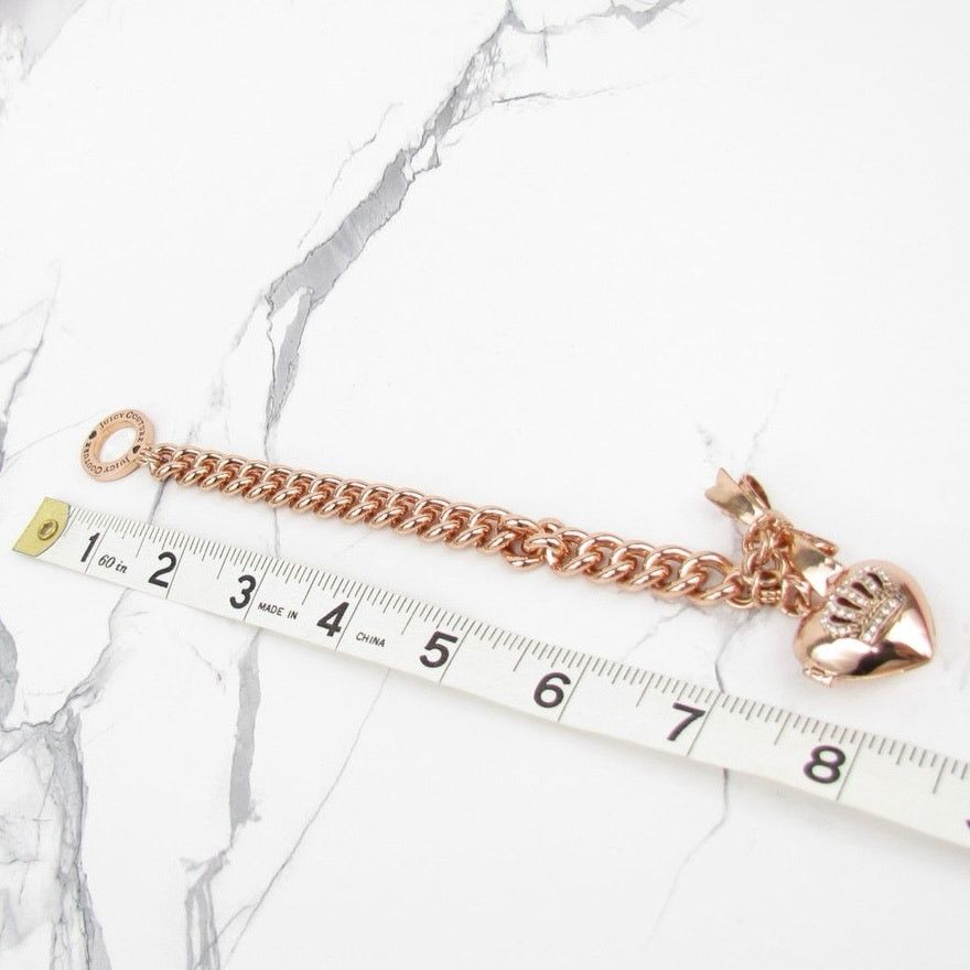 Juicy Couture juicy Couture Bow Toggle Heart Crown Locket Bracelet Size ONE SIZE - 6 Thumbnail