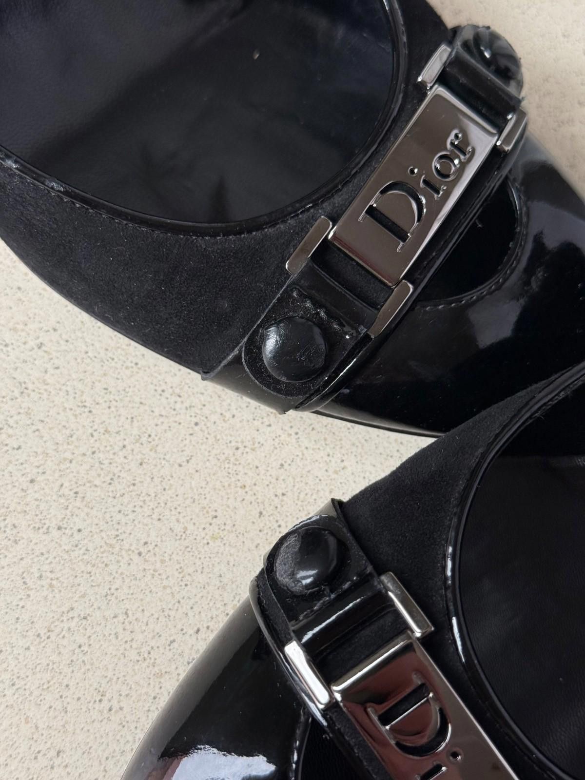 Dior Vintage Dior Monogram Black Oblique Leather Heels 39,5 / 9,5 Size US 9.5 / IT 39.5 - 7 Thumbnail