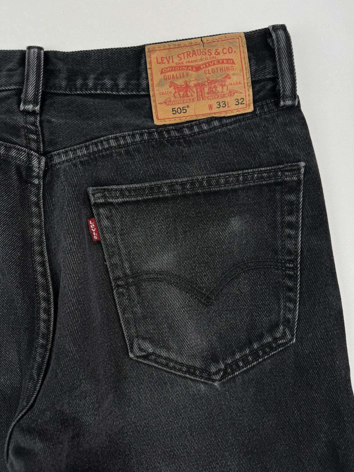 Levi's Y2K Vintage Levi’s 505 Washed Black Jeans Size US 33 - 14 Thumbnail