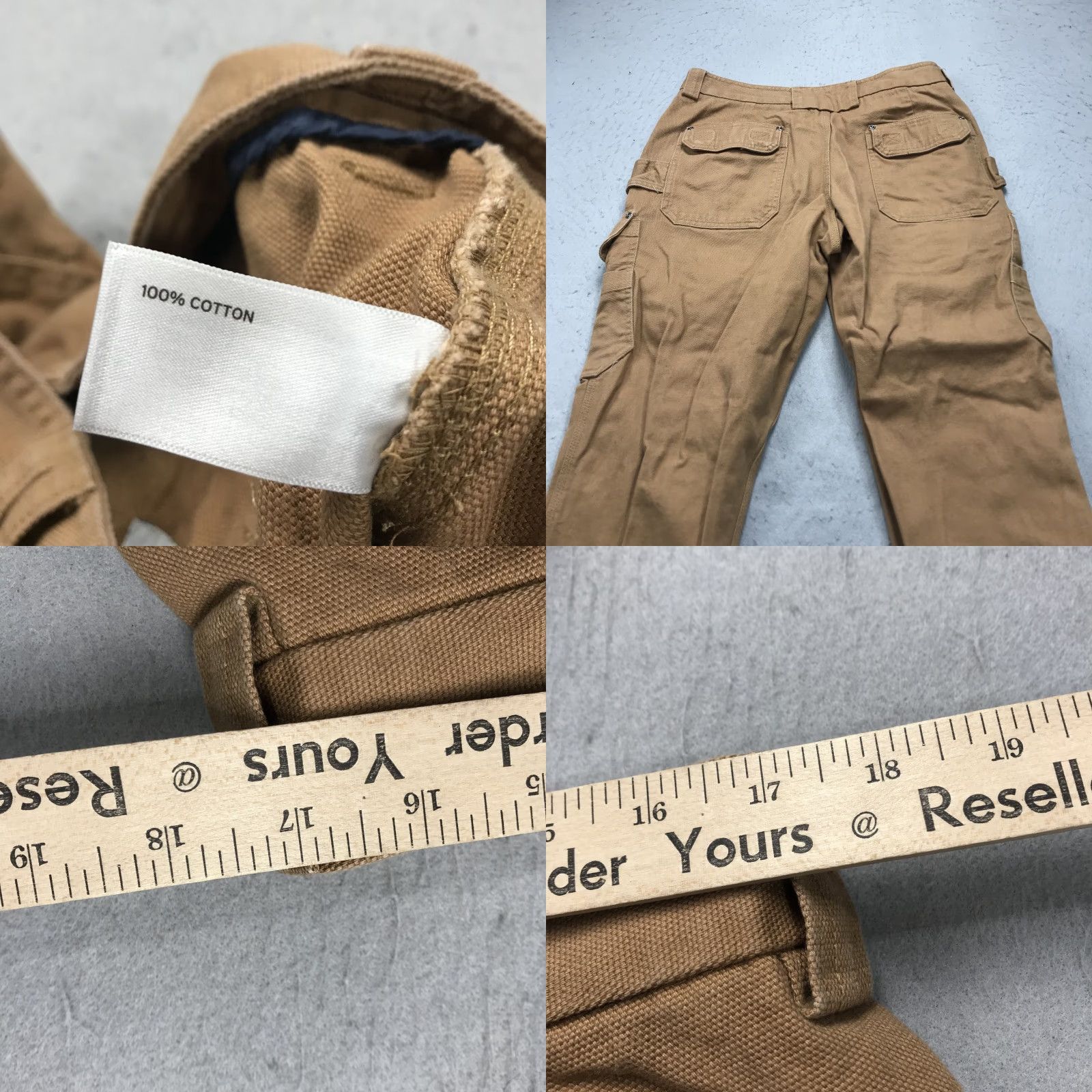 Logo 7 Duluth Trading Pants Mens 36x31 Brown Relaxed Fit Cargo Work Pockets Heavy Logo Size US 36 / EU 52 - 8 Thumbnail