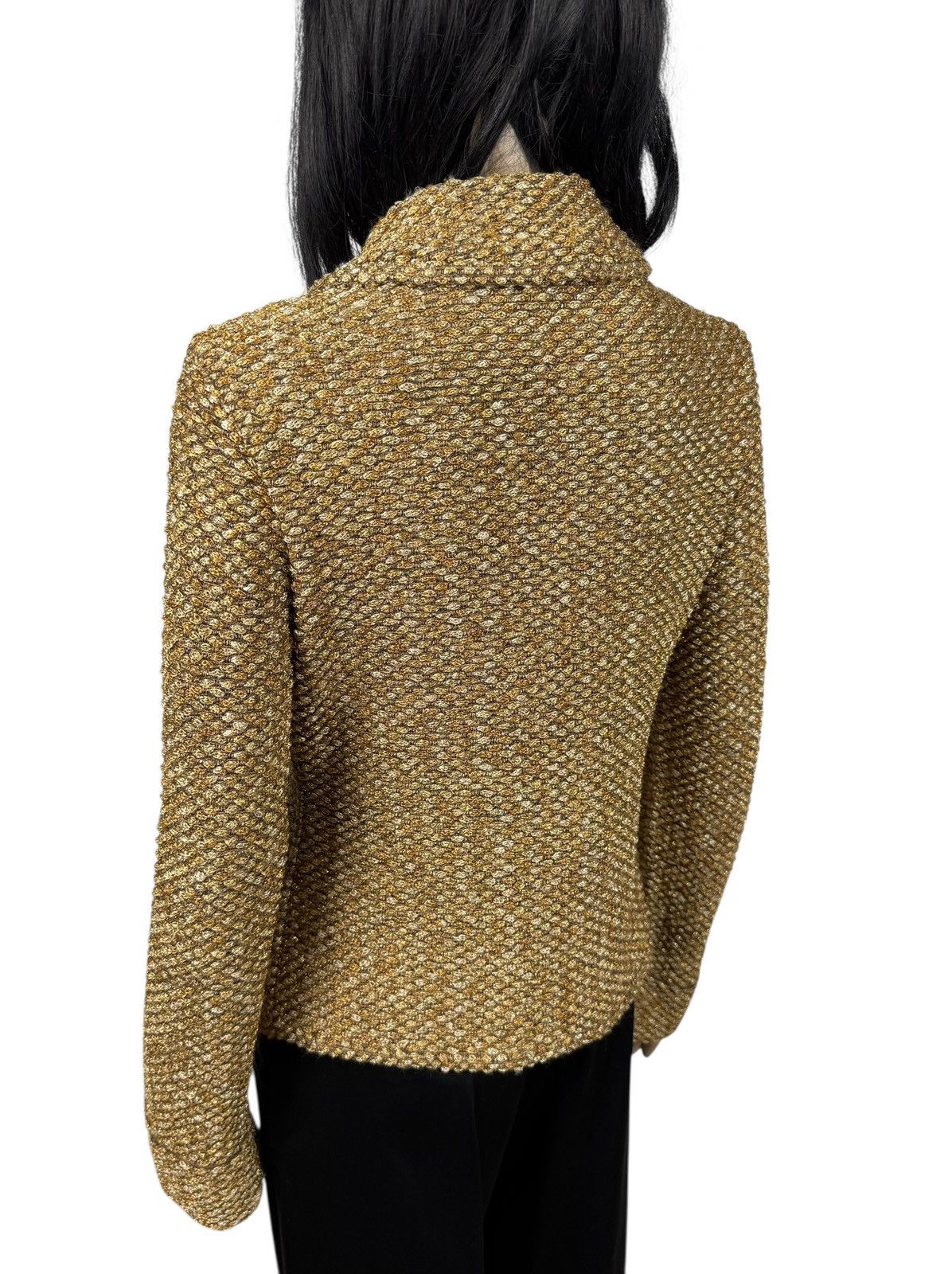Escada Escada Gold Woven Viscose Jacket Collared size DE38 IT44 Size M / US 6-8 / IT 42-44 - 9 Thumbnail