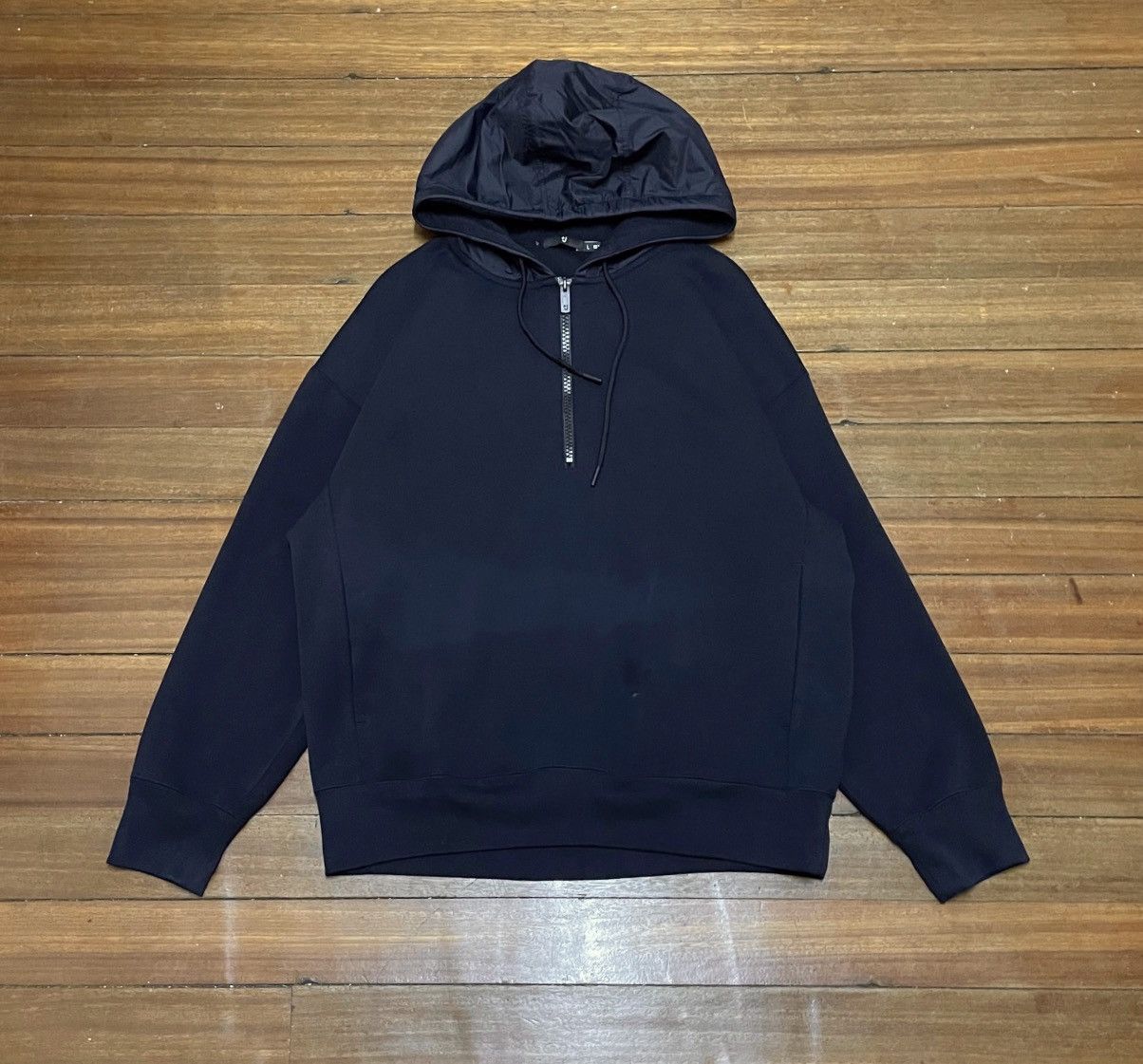 Designer × Jil Sander Rare Jil Sander Uniqlo Half Zipper Sun Faded Hoodie 2000s Size US L / EU 52-54 / 3 - 1 Thumbnail