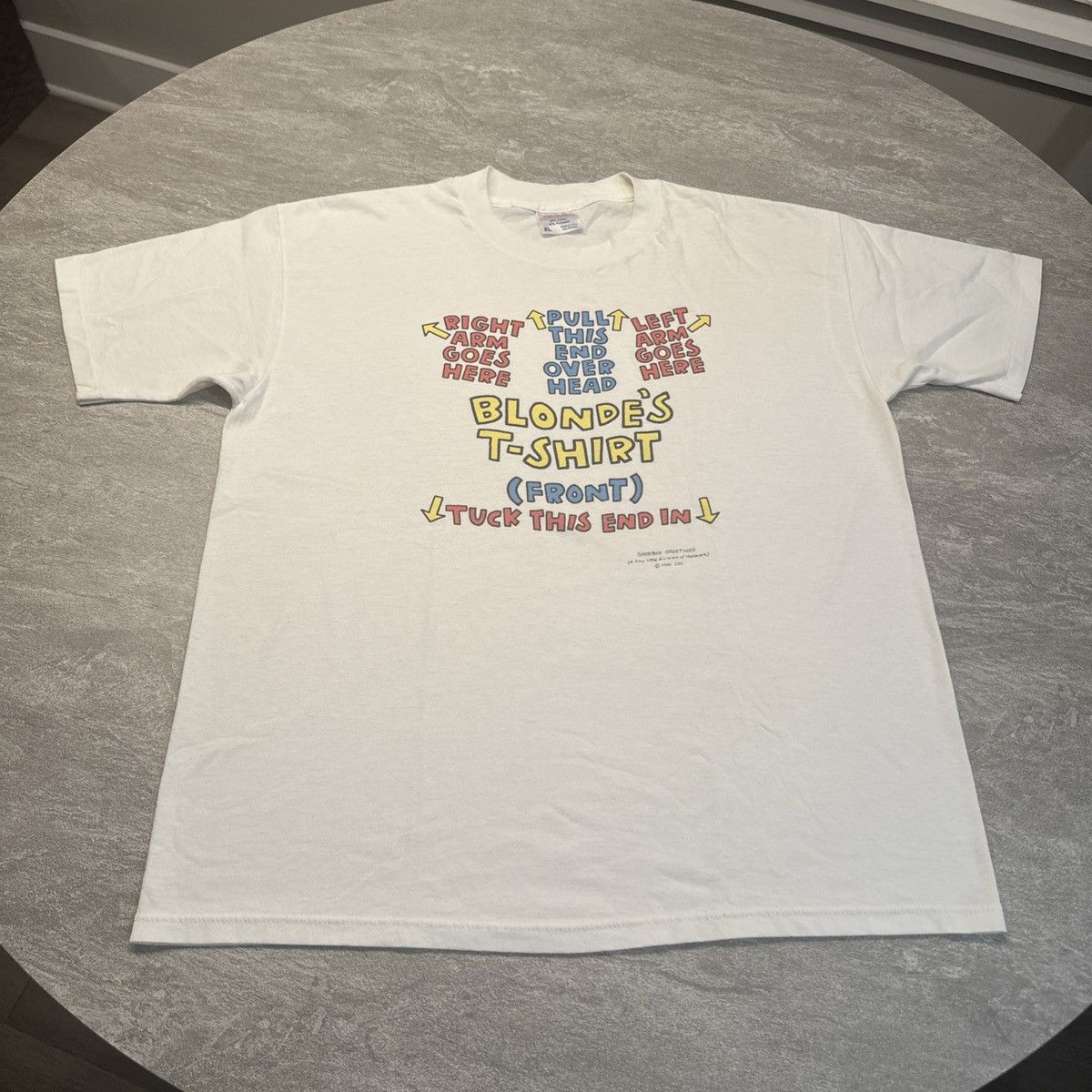 Vintage VINTAGE Funny Novelty Shirt Adult Mens XL White For Blondes Size US XL / EU 56 / 4 - 1 Thumbnail