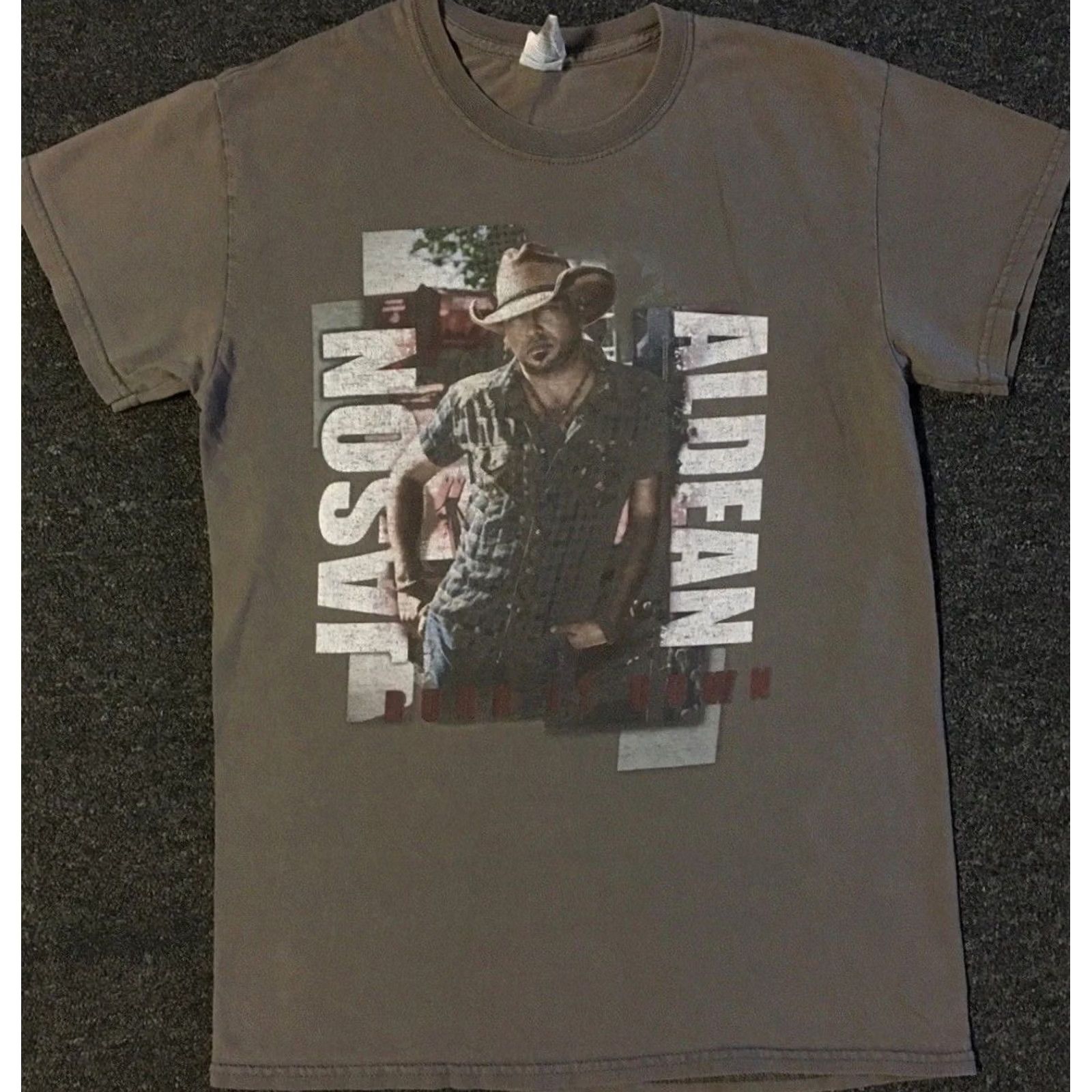 Vintage VINTAGE Jason Aldean 2015 Tour Faded Shirt S Cowboy Concert Biker Grunge AOP 90s Y2K Shirt Mens Brown 70s 80s Band Music Tour Concert George Strait Size US S / EU 44-46 / 1 - 2 Thumbnail