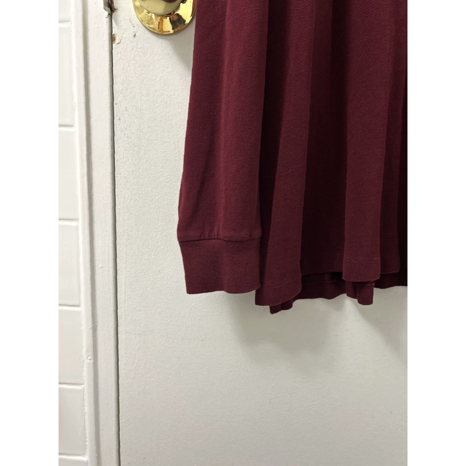 Polo Ralph Lauren Polo Ralph Lauren Shirt Mens XL Red Maroon Classic Fit Rugby L/S Pony Logo Button Collar Split Now Size US XL / EU 56 / 4 - 7 Thumbnail