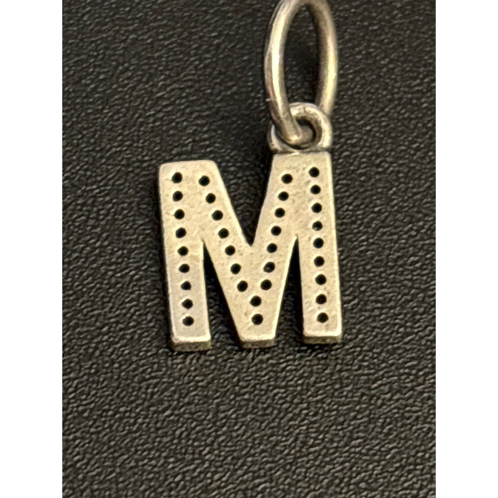 pandora Pandora ALE 925 Sterling M Initial Charm or Pendant Pave CZ Size ONE SIZE - 8 Thumbnail
