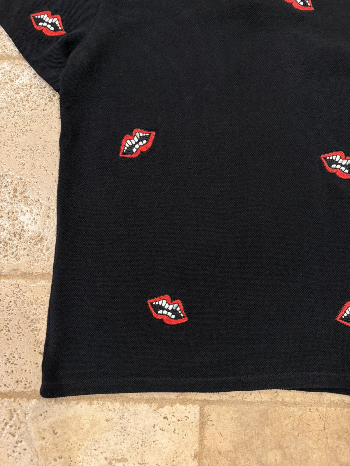 Chrome Hearts Chrome Hearts x Matty Boy Chomper Lips Black Polo Shirt Size US M / EU 48-50 / 2 - 10 Thumbnail