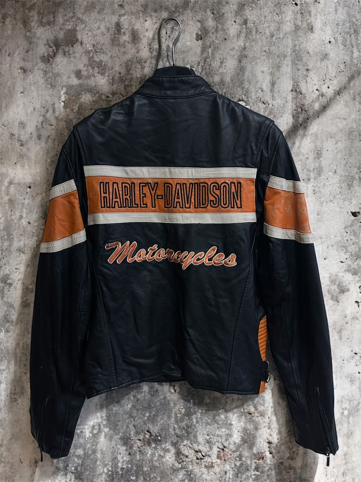 Harley Davidson Harley-Davidson Victory Lane Leather Riding Jacket Size S Size US S / EU 44-46 / 1 - 2 Thumbnail