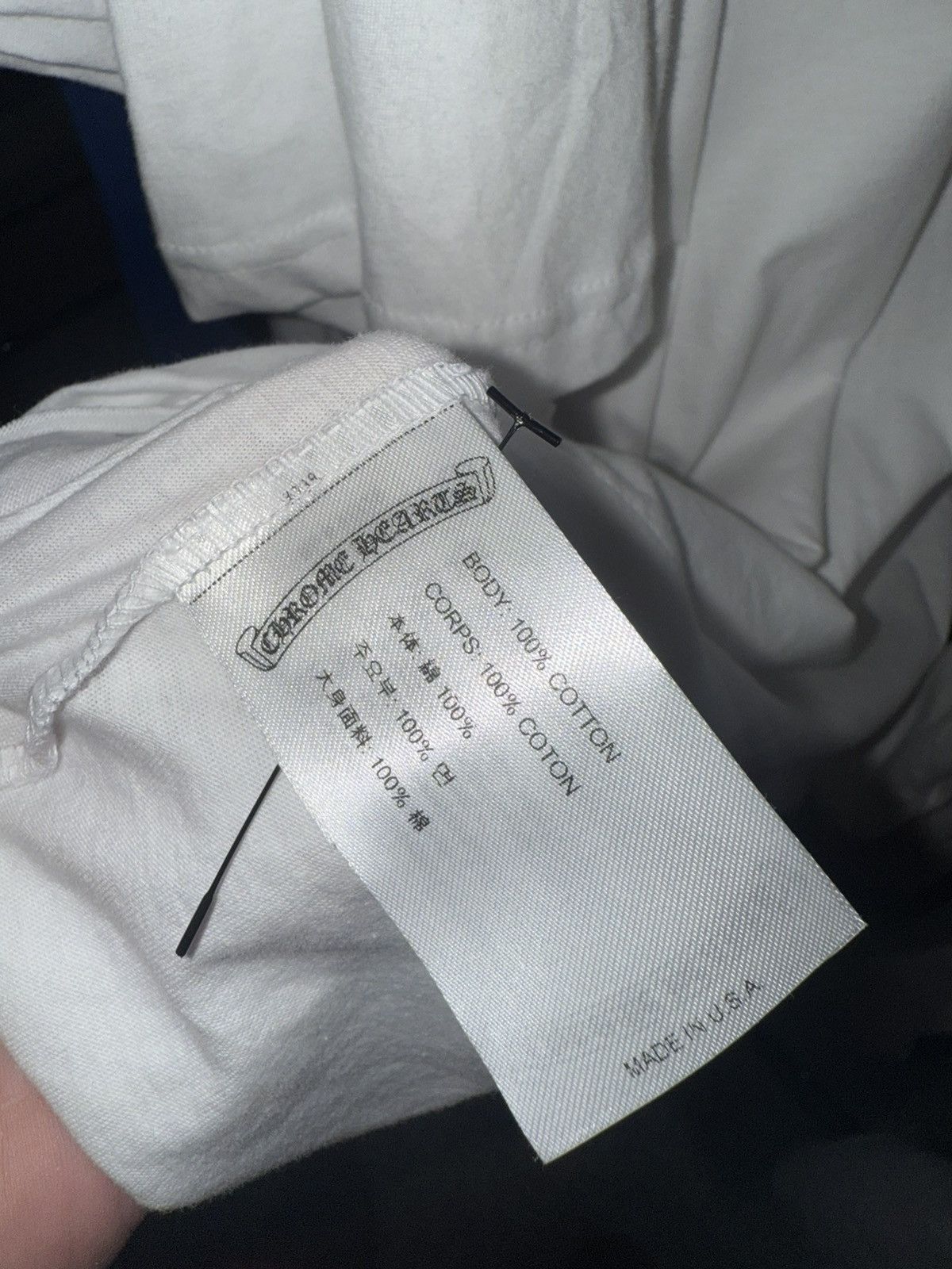 Chrome Hearts Chrome Hearts White Neck Scroll Logo S/s Size US XL / EU 56 / 4 - 3 Thumbnail