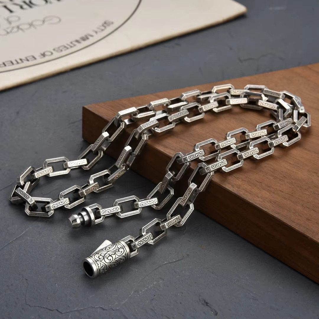 Jewelry Vine Grass Pattern Heavy Necklace Size ONE SIZE - 5 Thumbnail