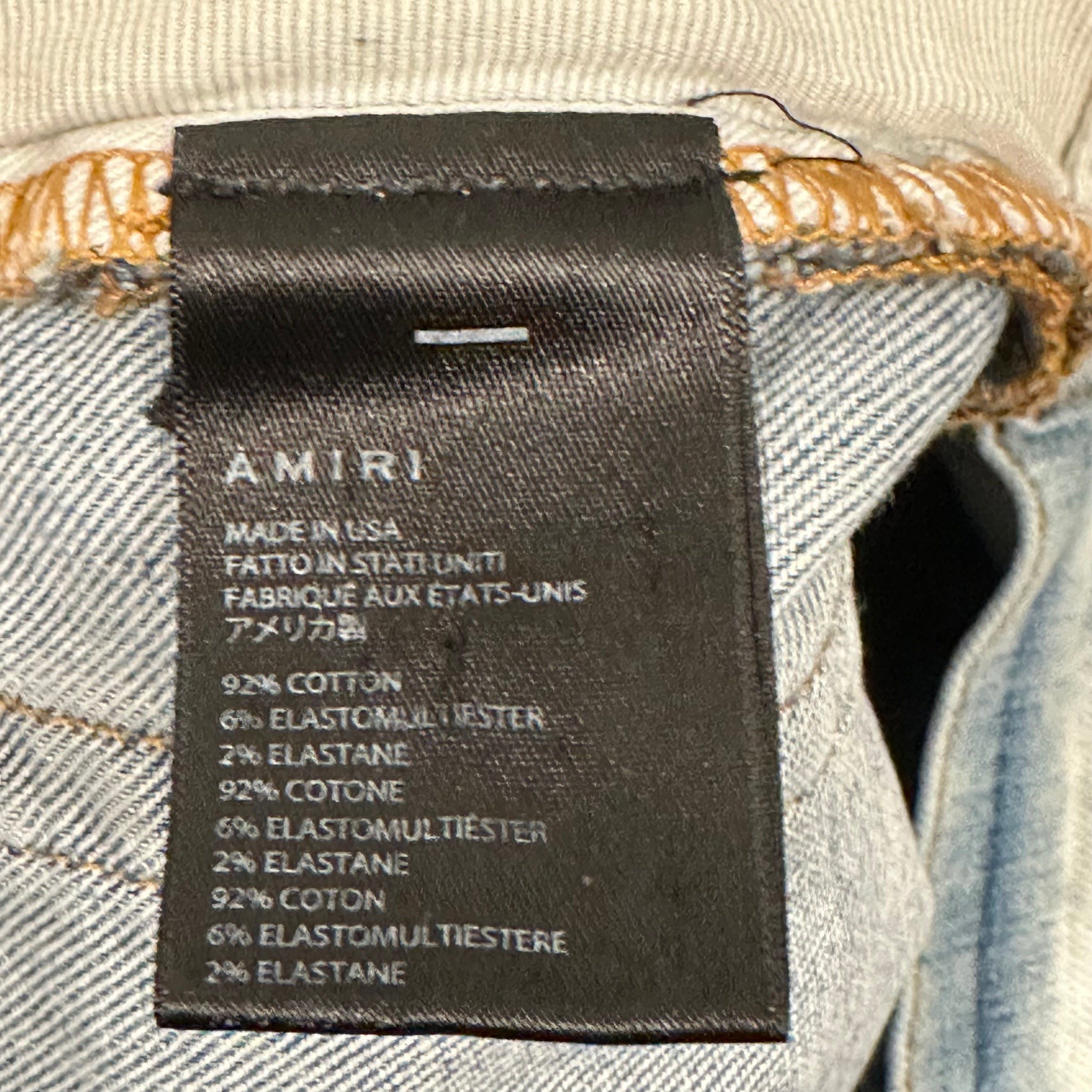 Amiri Amiri Multicolor Paisley Blue Denim Jeans Sz 34 Size US 34 / EU 50 - 6 Thumbnail