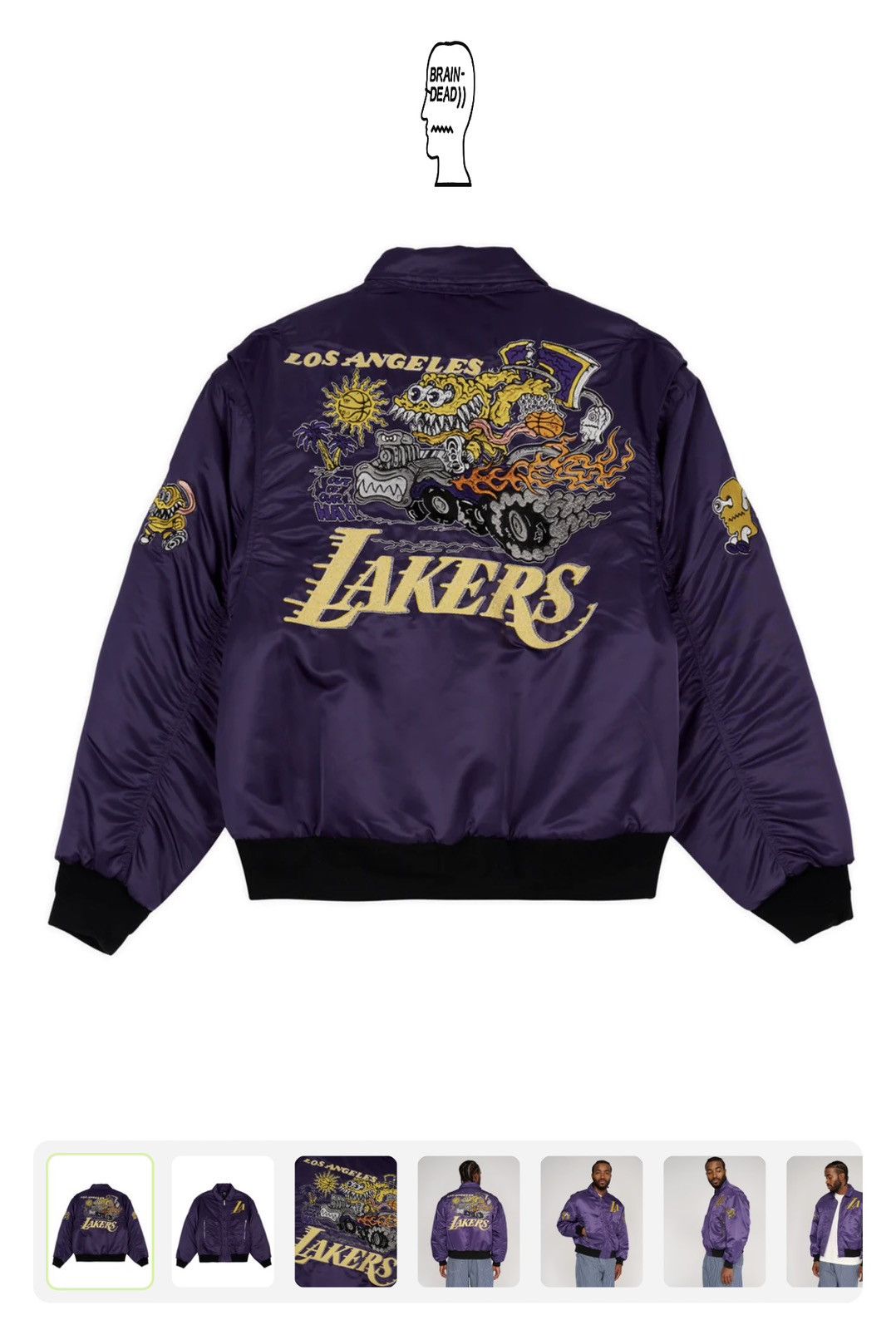 Brain Dead Brain Dead Split Varsity Jacket Grailed