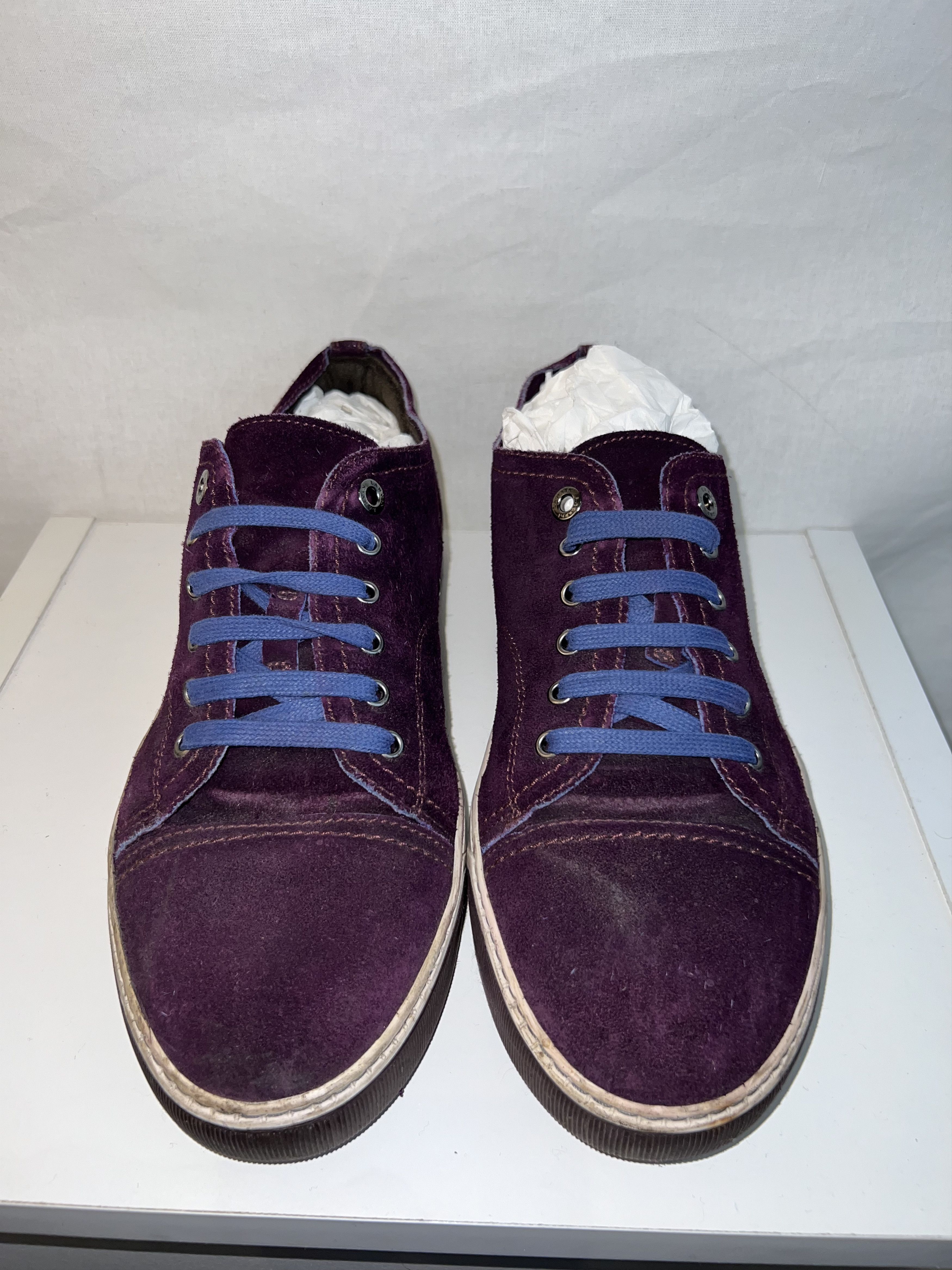 image of Lanvin Purple Suede 'basket' Dbb1 Sneaker Us9 - , Men's