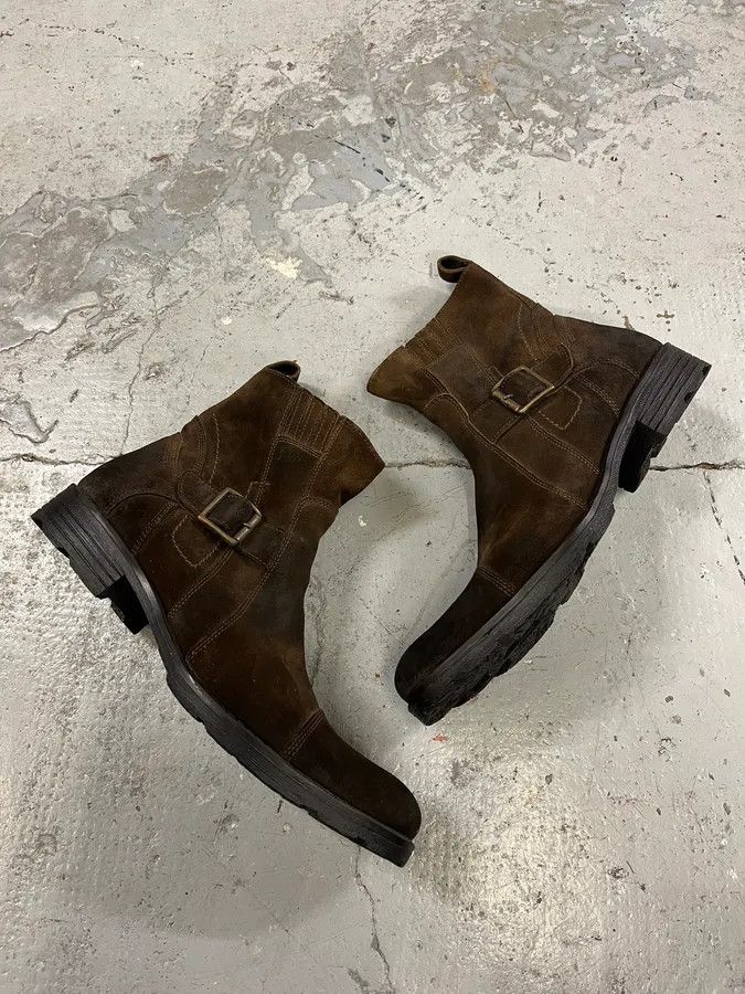 Balmain Balmain Dark Brown Ankle Suede Leather Boots Size US 9 / EU 42 - 2 Thumbnail
