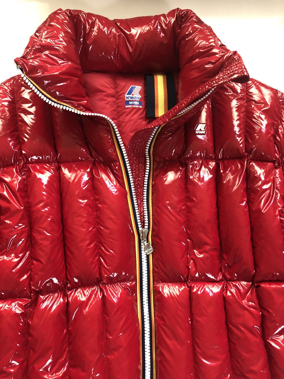 K-Way Kway red Josephine warm shiny quilted duck down 7 US Size M / US 6-8 / IT 42-44 - 3 Thumbnail