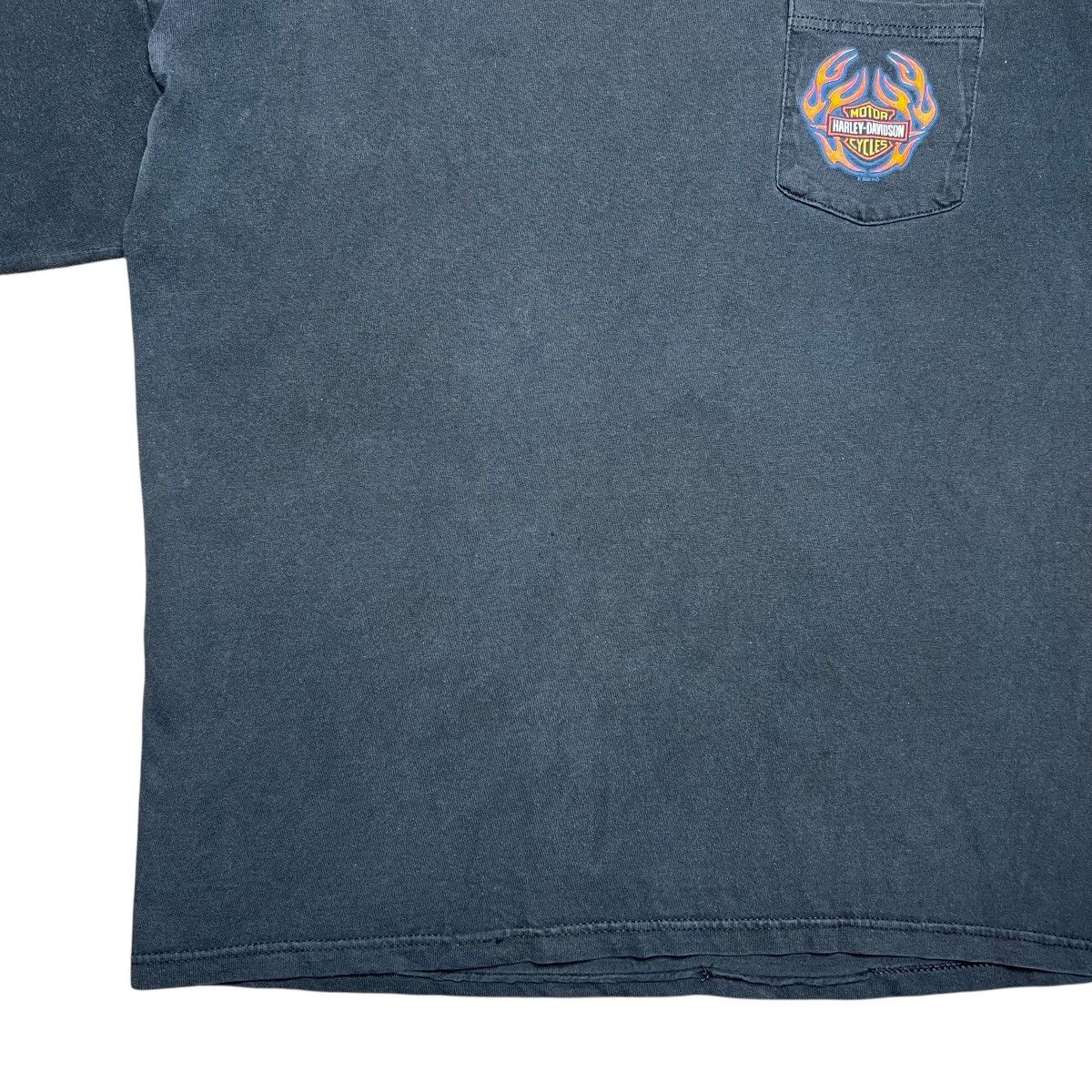 Harley Davidson Vintage 2003 Harley Davidson Flame Long Sleeve Pocket TShirt Size US XL / EU 56 / 4 - 8 Thumbnail
