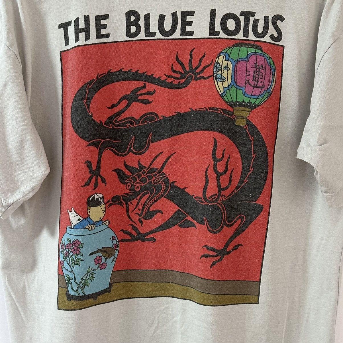 Cartoon Network Vintage The Adventures Of Tin Tin The Blue Lotus T-Shirt Size US XL / EU 56 / 4 - 2 Thumbnail