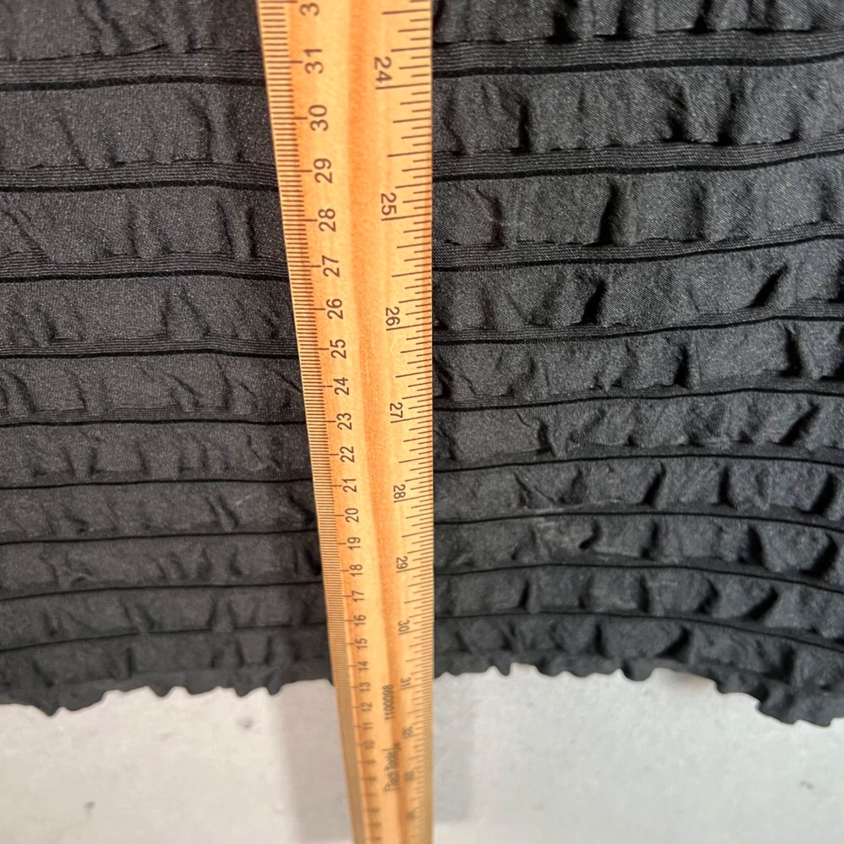 Vintage Max Studio Womens Large Black Textured Ruffle Short Sleeve Dress Polyester Blend Size 36" / US 14 / IT 50 - 5 Thumbnail