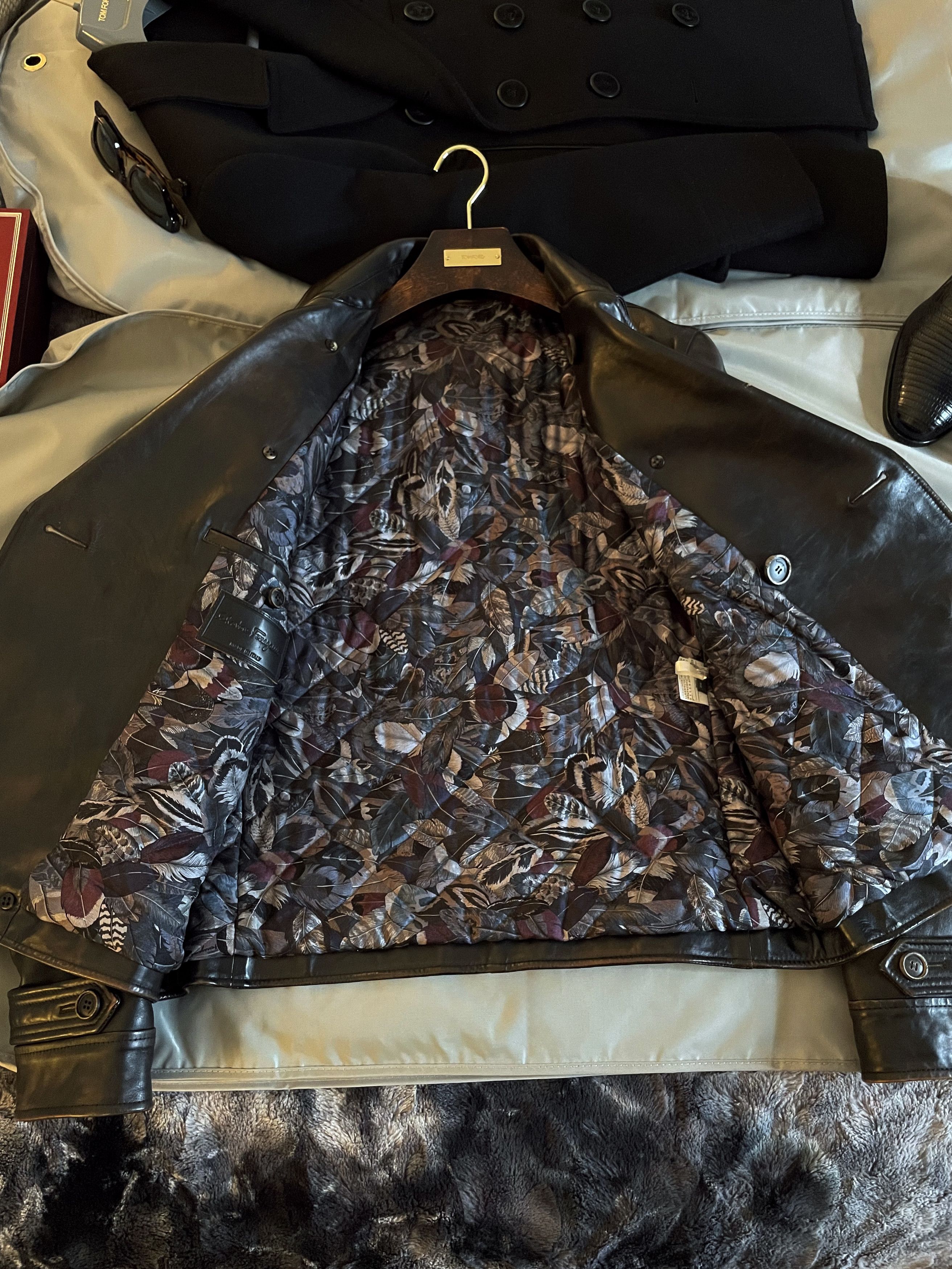 Salvatore Ferragamo Effortless Cool $6K w/tax Nappa Calf Leather Artisan Patina Size US M / EU 48-50 / 2 - 18 Thumbnail