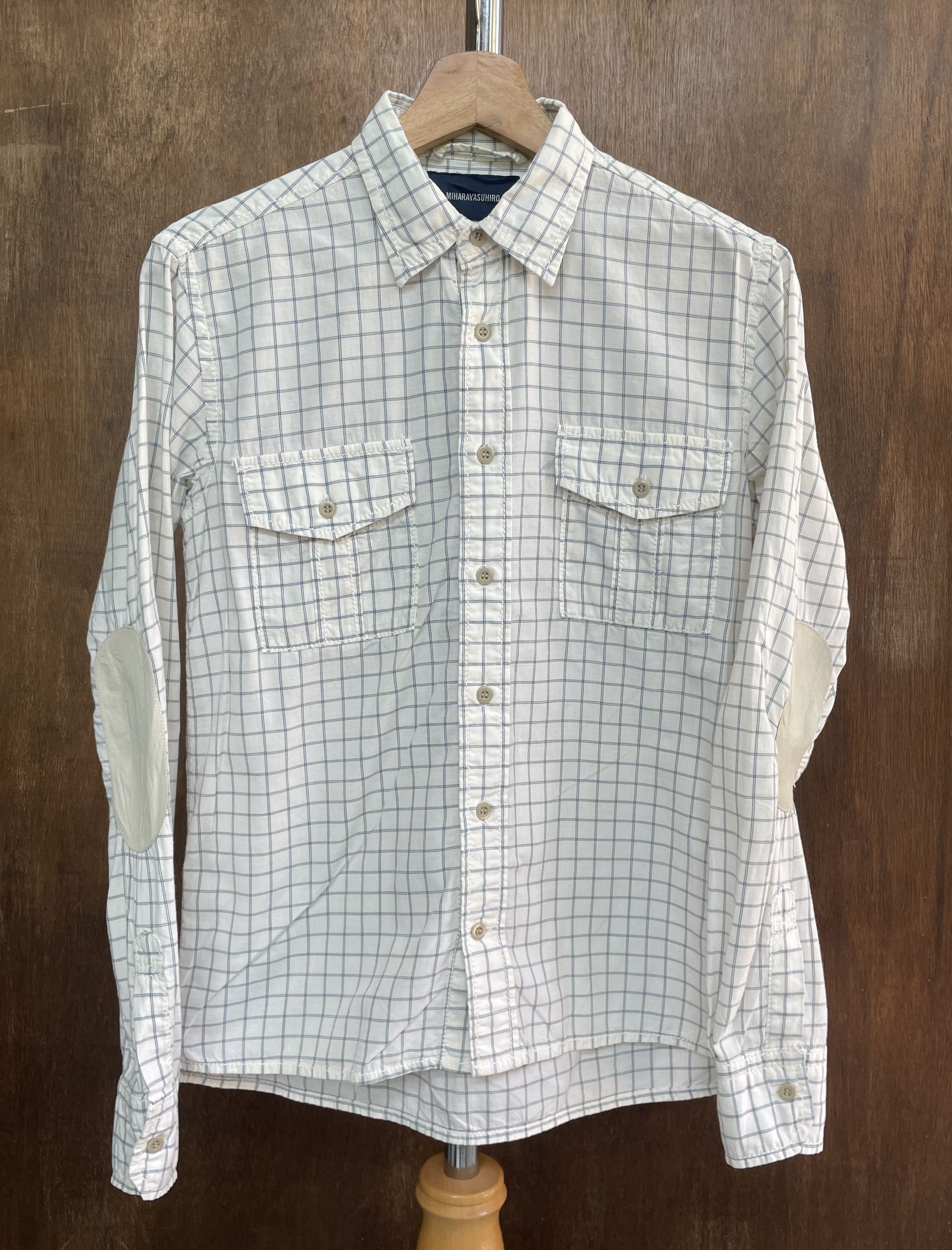 Maison MIHARA YASUHIRO MIHARAYASUHIRO Two Pocket Wool Elbow Patch Shirt Size US S / EU 44-46 / 1 - 1 Thumbnail