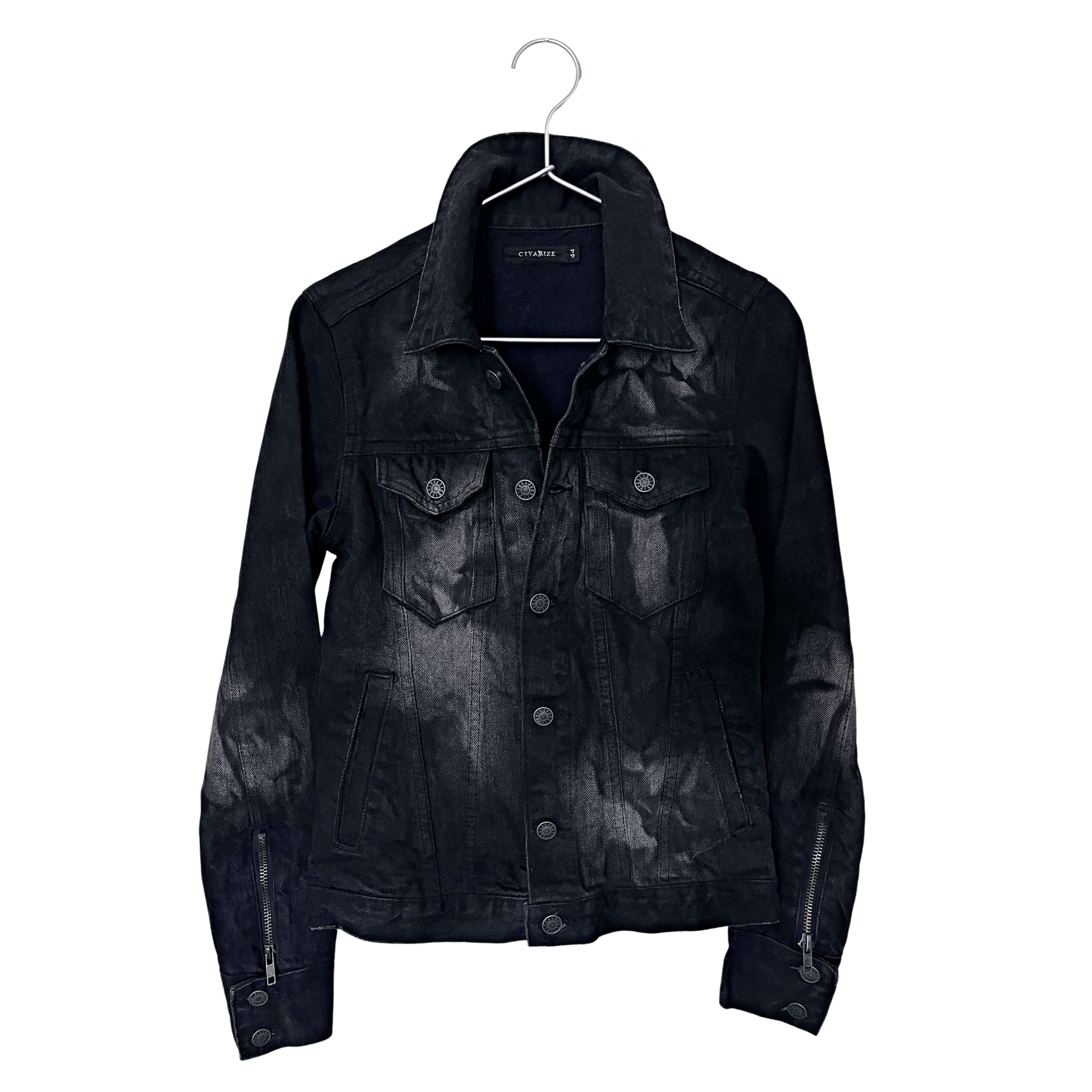 CIVARIZE CIVARIZE coated black denim jacket Size US M / EU 48-50 / 2 - 1 Thumbnail