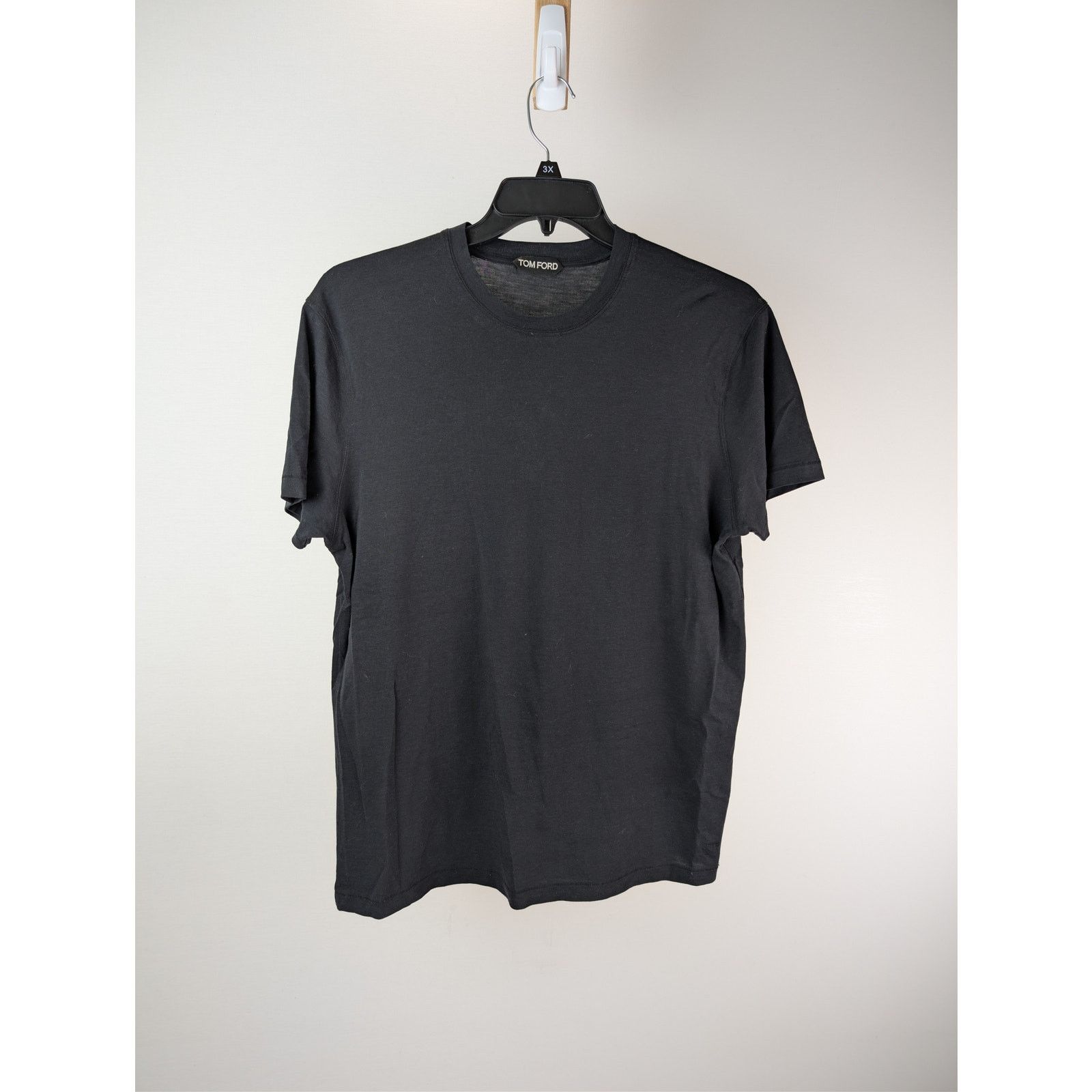 Tom Ford o1rshd1 CC20 Short Sleeve Crewneck T-Shirt in Black Size US M / EU 48-50 / 2 - 1 Thumbnail